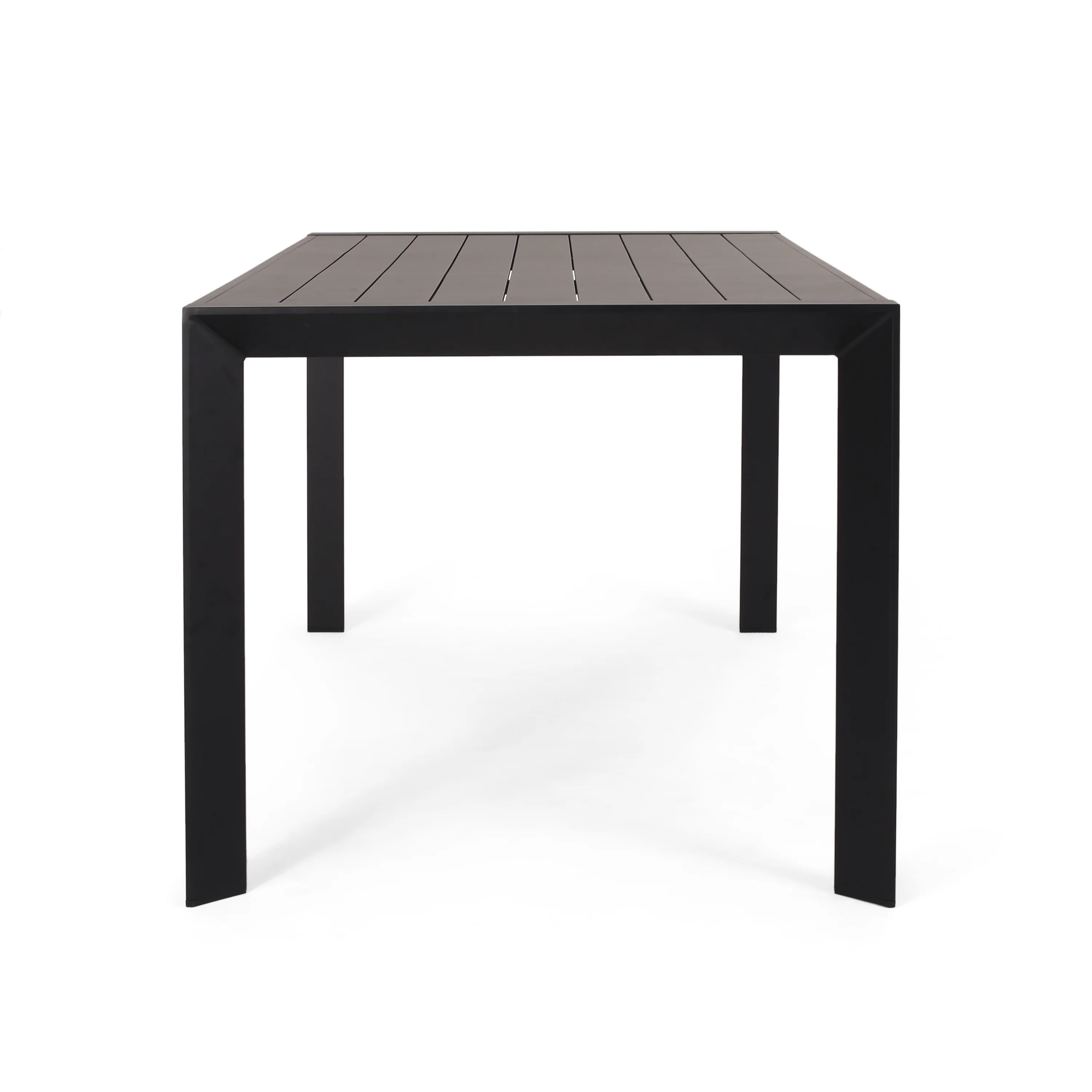 Bellomy Outdoor Aluminum Dining Table, Black - furnishings