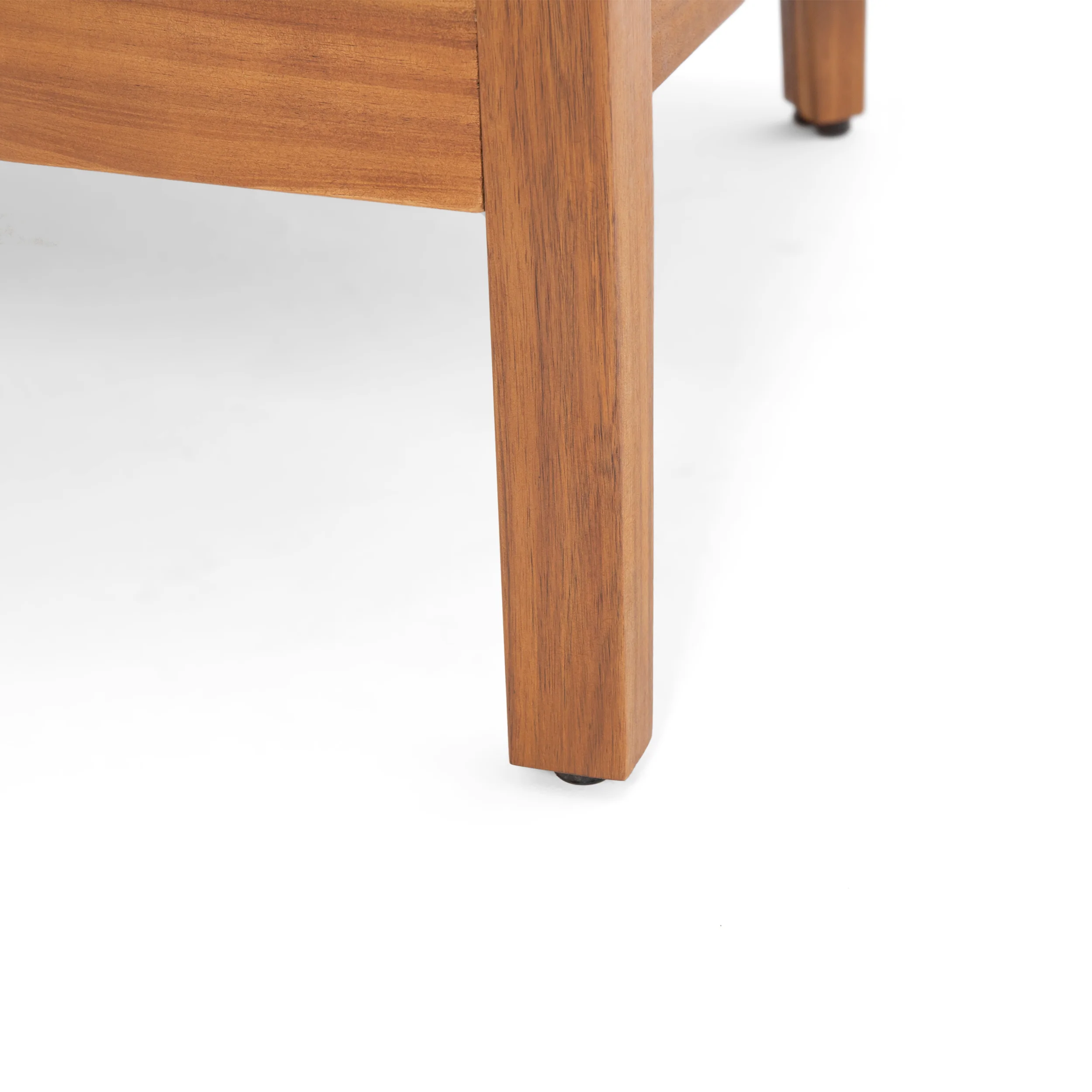 Burrough Outdoor Acacia Wood Club Chair with Cushions, Teak and Beige - furnishings