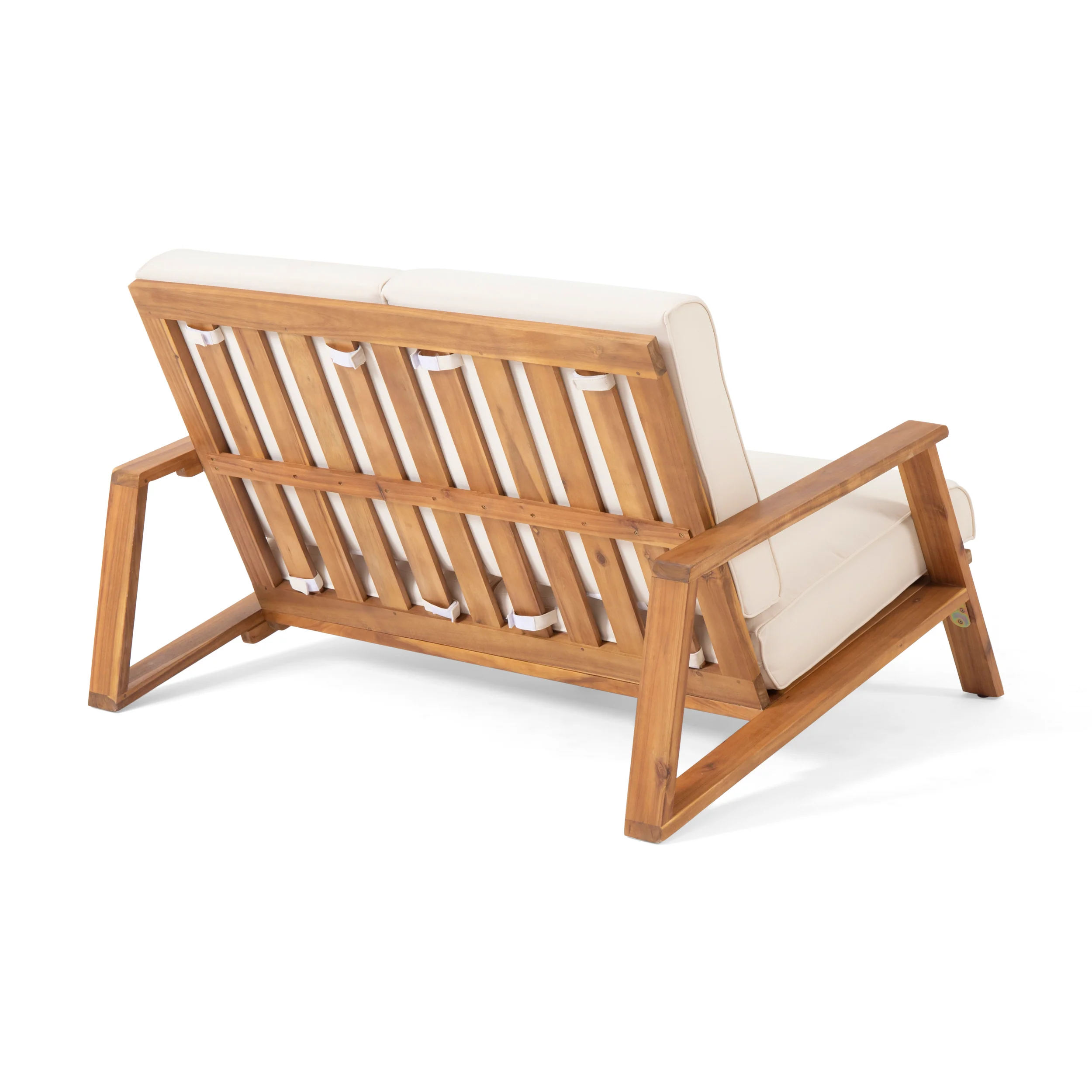 Youssef Outdoor Acacia Wood 4 Seater Chat Set with Cushions - furnishings