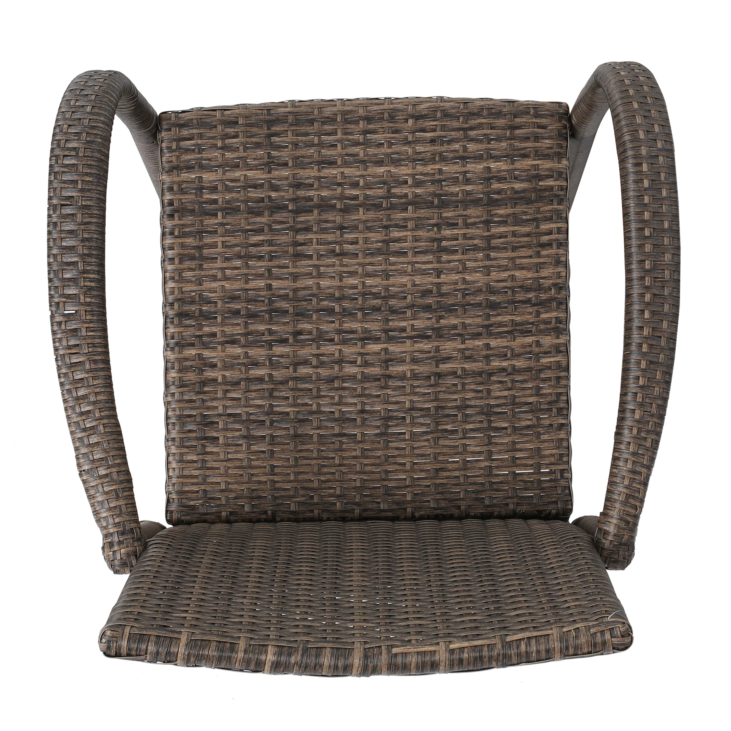 Conquista 30-Inch Outdoor Mix Mocha Wicker Barstool - furnishings