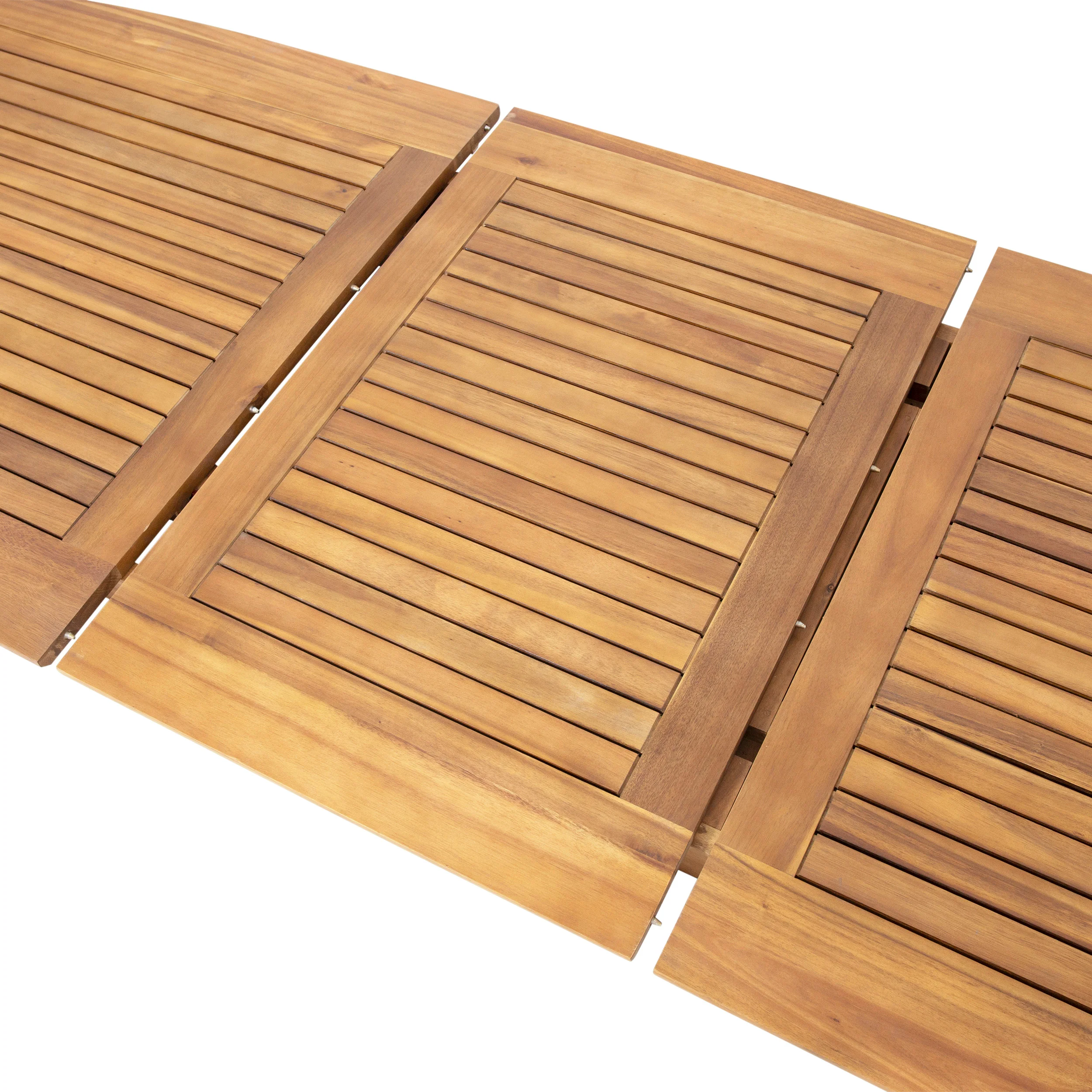 Stanford Outdoor Acacia Wood Expandable Dining Table - furnishings