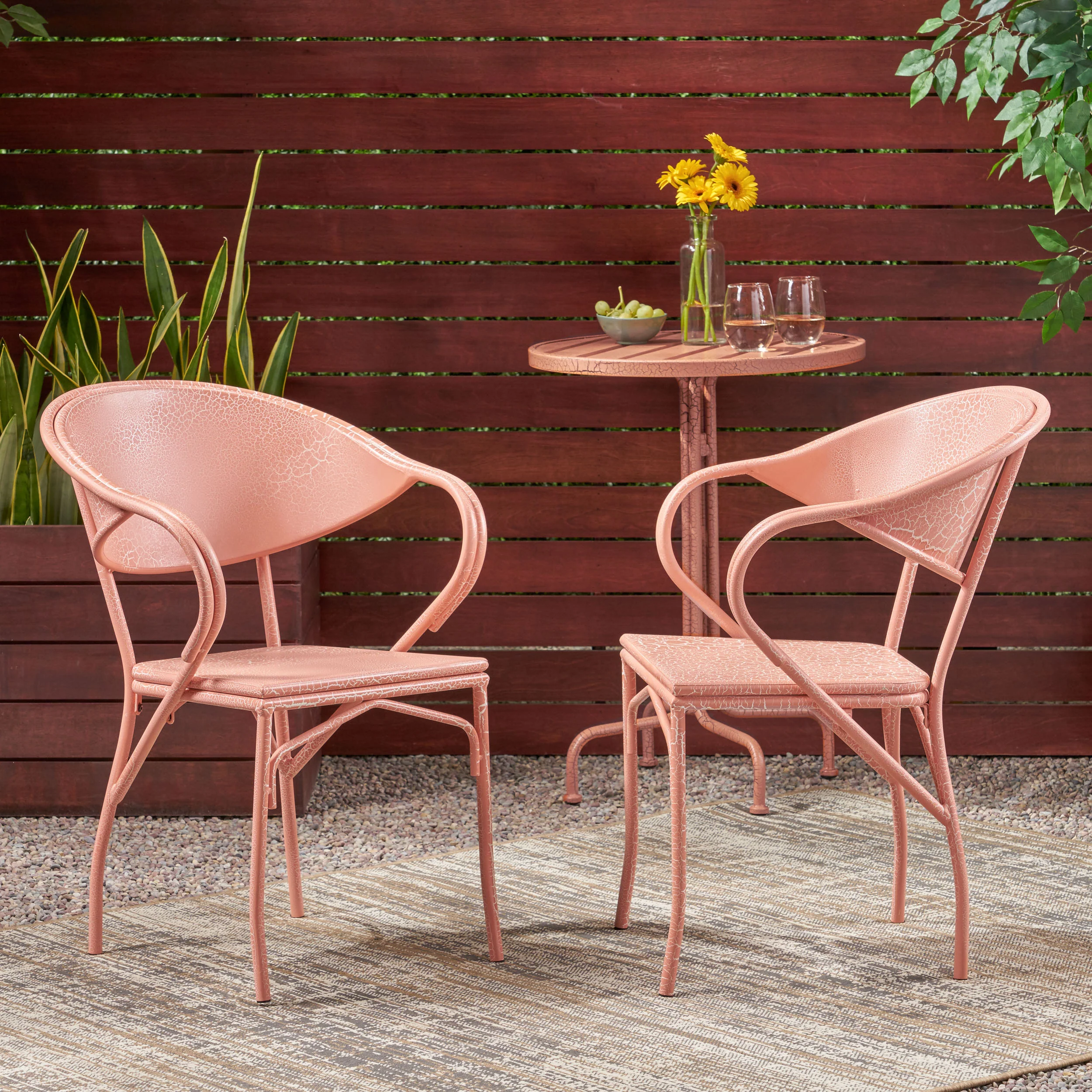Warren Desert Outdoor Modern Dining Chair (Set of 2) - furnishings