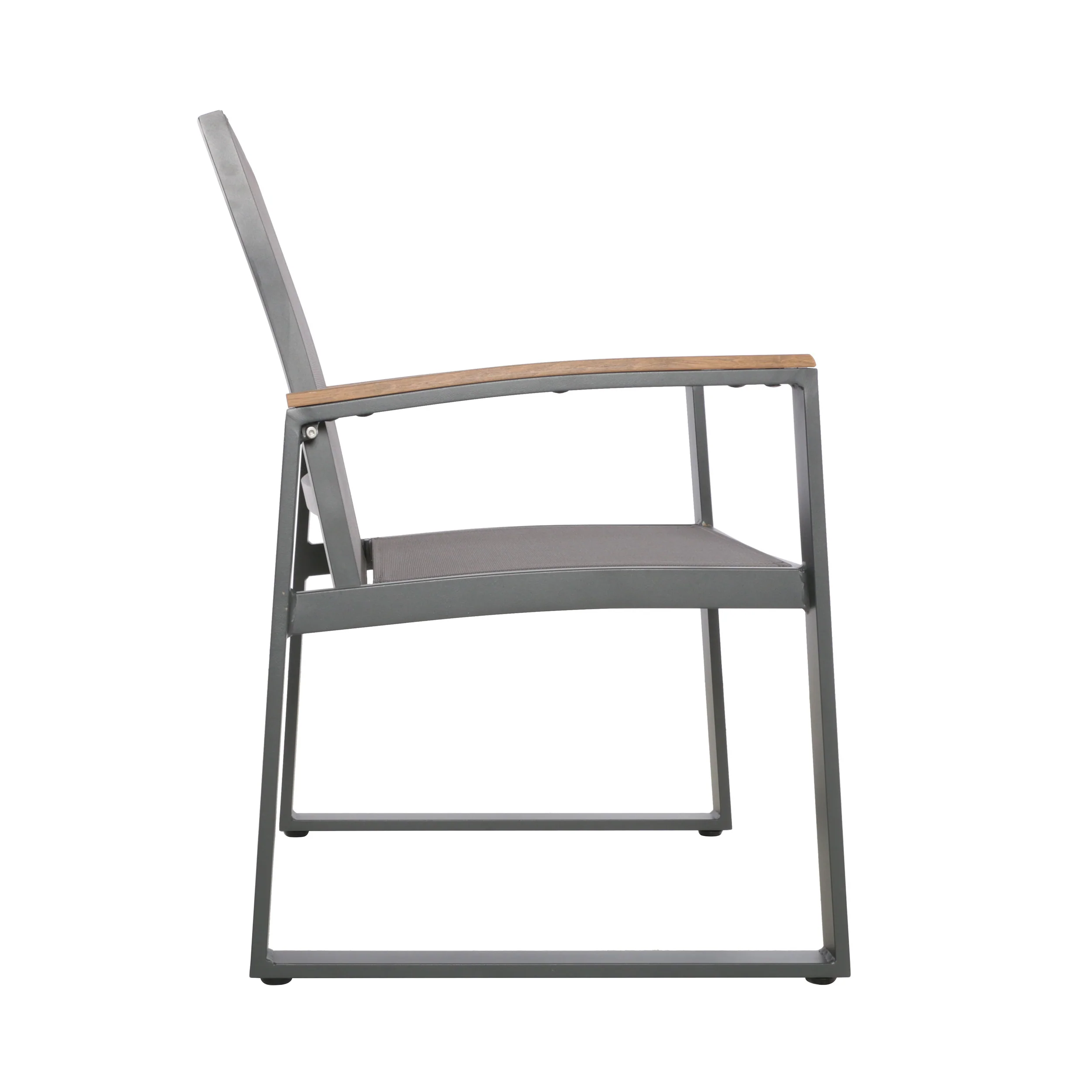 Aubrey Outdoor Aluminum Dining Chairs with Faux Wood Accents - furnishings