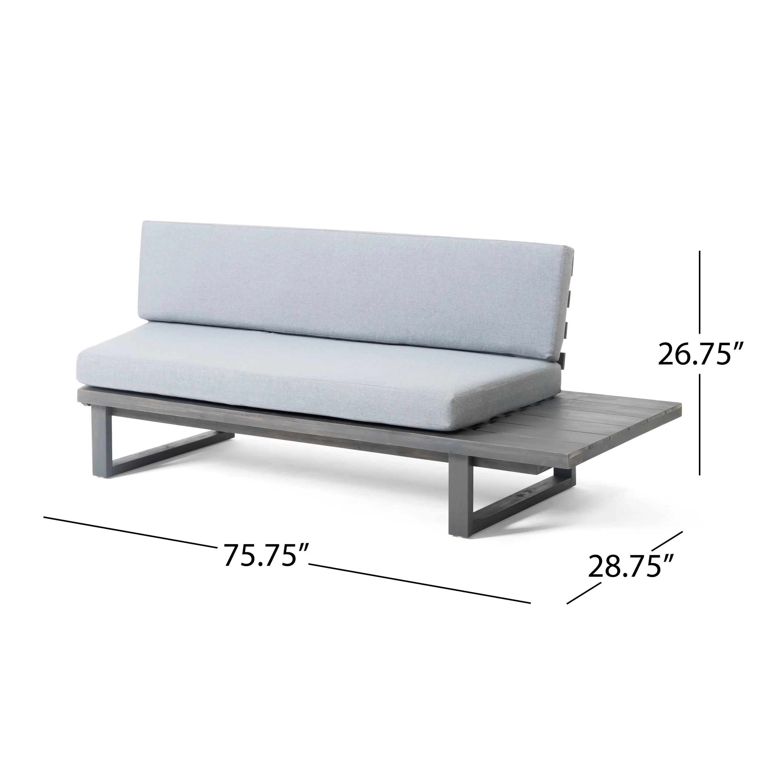 Manna Outdoor Acacia Wood 5 Seater Sectional Sofa Set with Water-Resistant Cushions - furnishings