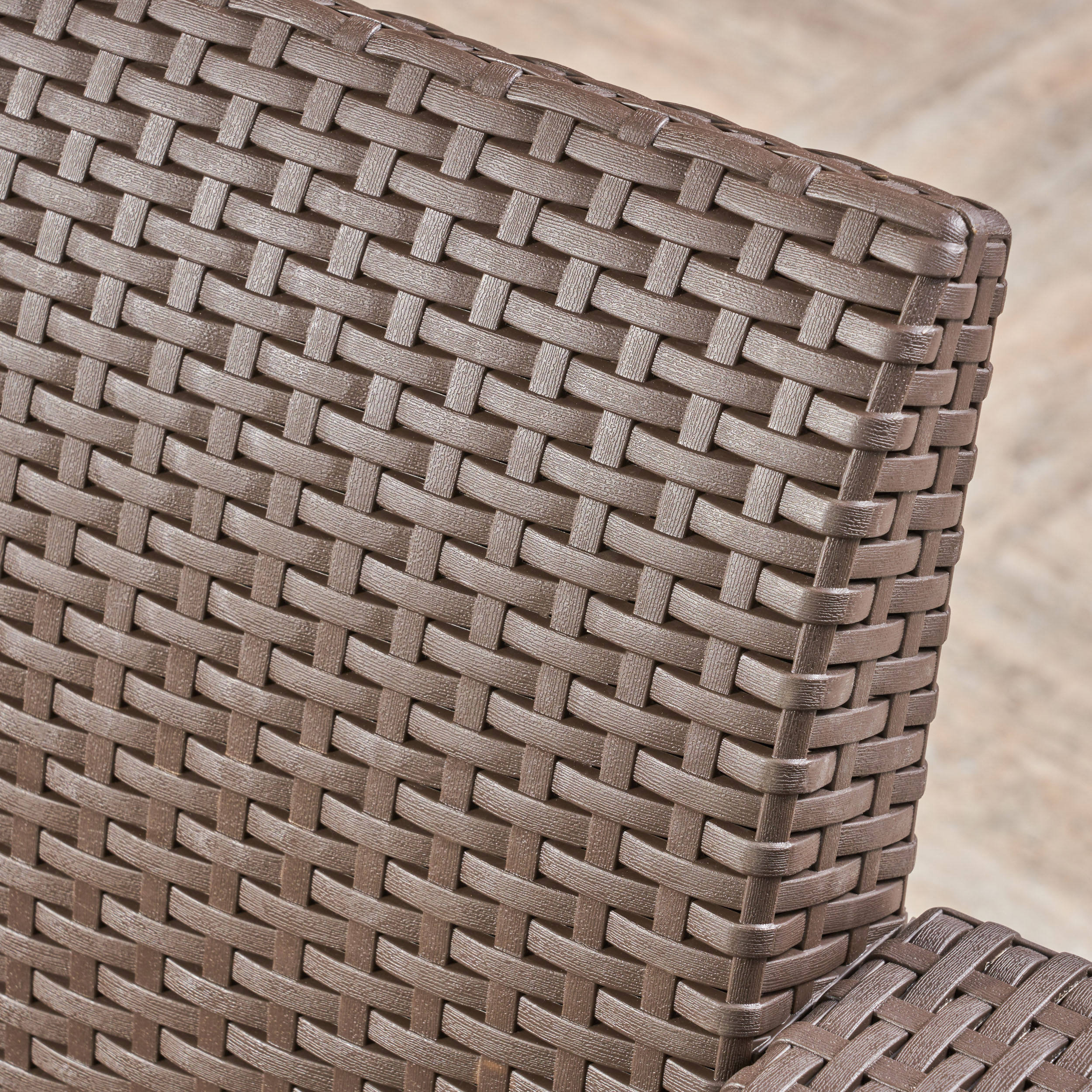 Ollie Outdoor 2-Seater Wicker Print Club Chair Chat Set with Fire Pit - furnishings