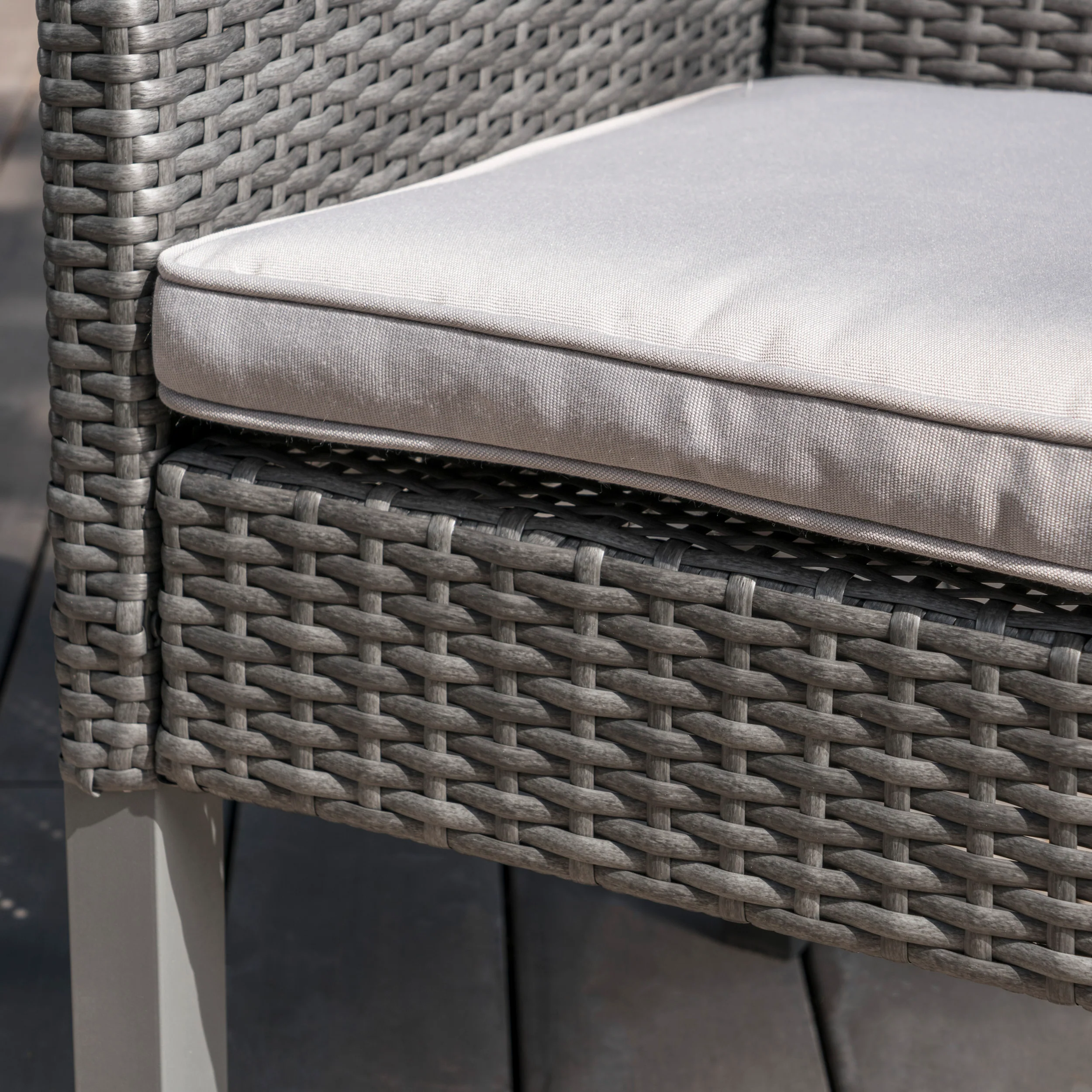 Antioch Outdoor Wicker Dining Chairs with Water Resistant Cushions (Set of 2) - furnishings