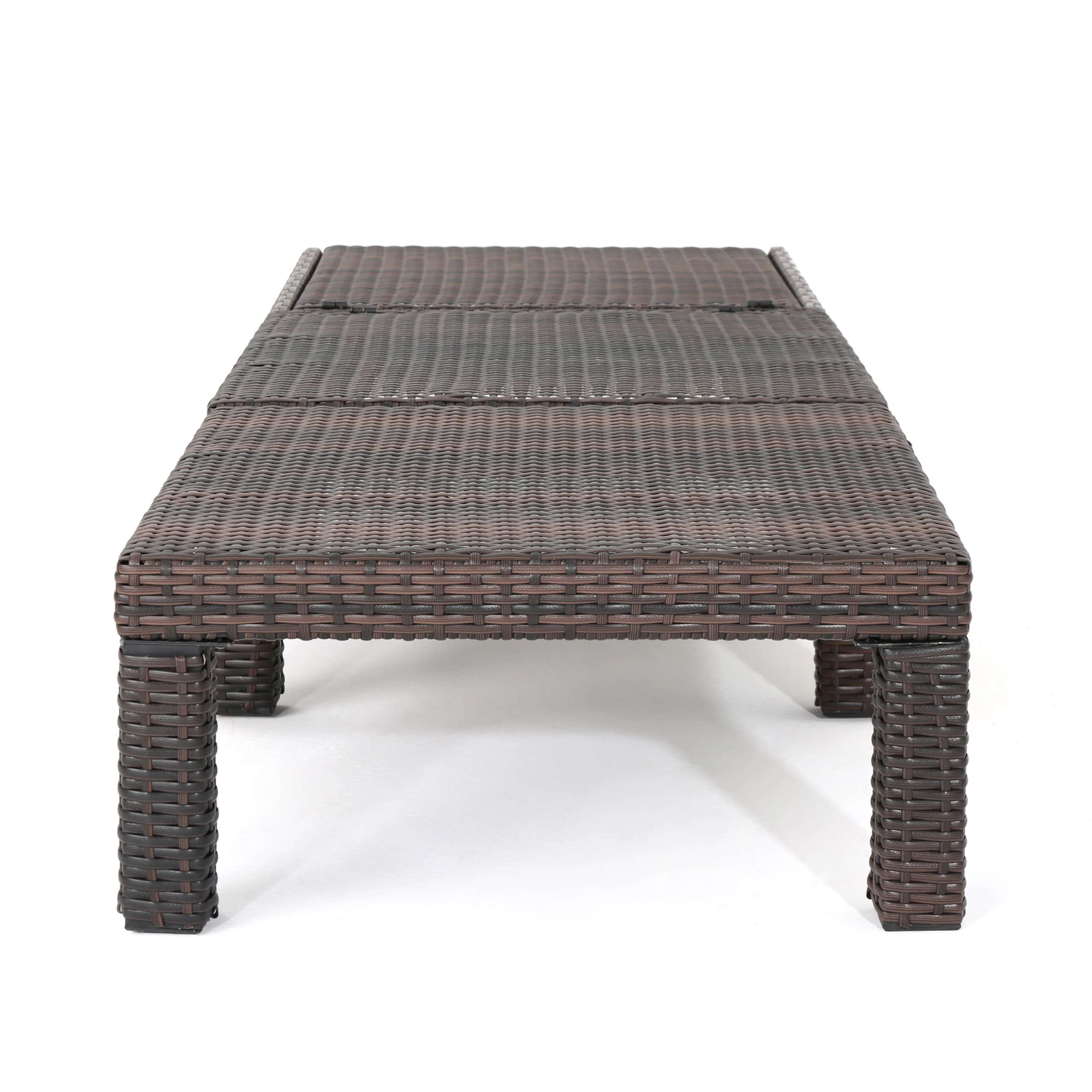 Joyce Outdoor Multi-brown Wicker Chaise Lounge without Cushion - furnishings
