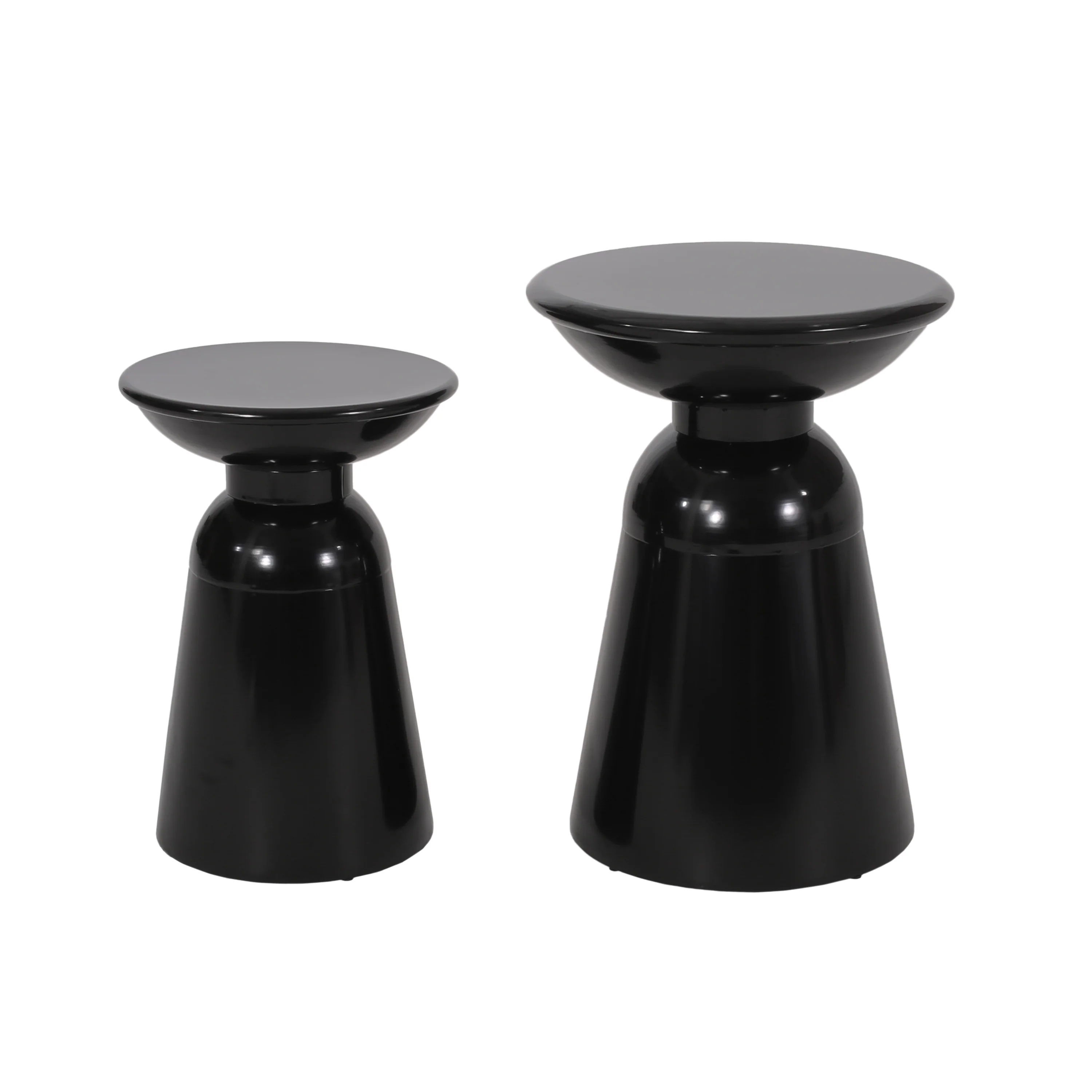 Soto Outdoor Metal Side Tables, Set of 2 - furnishings