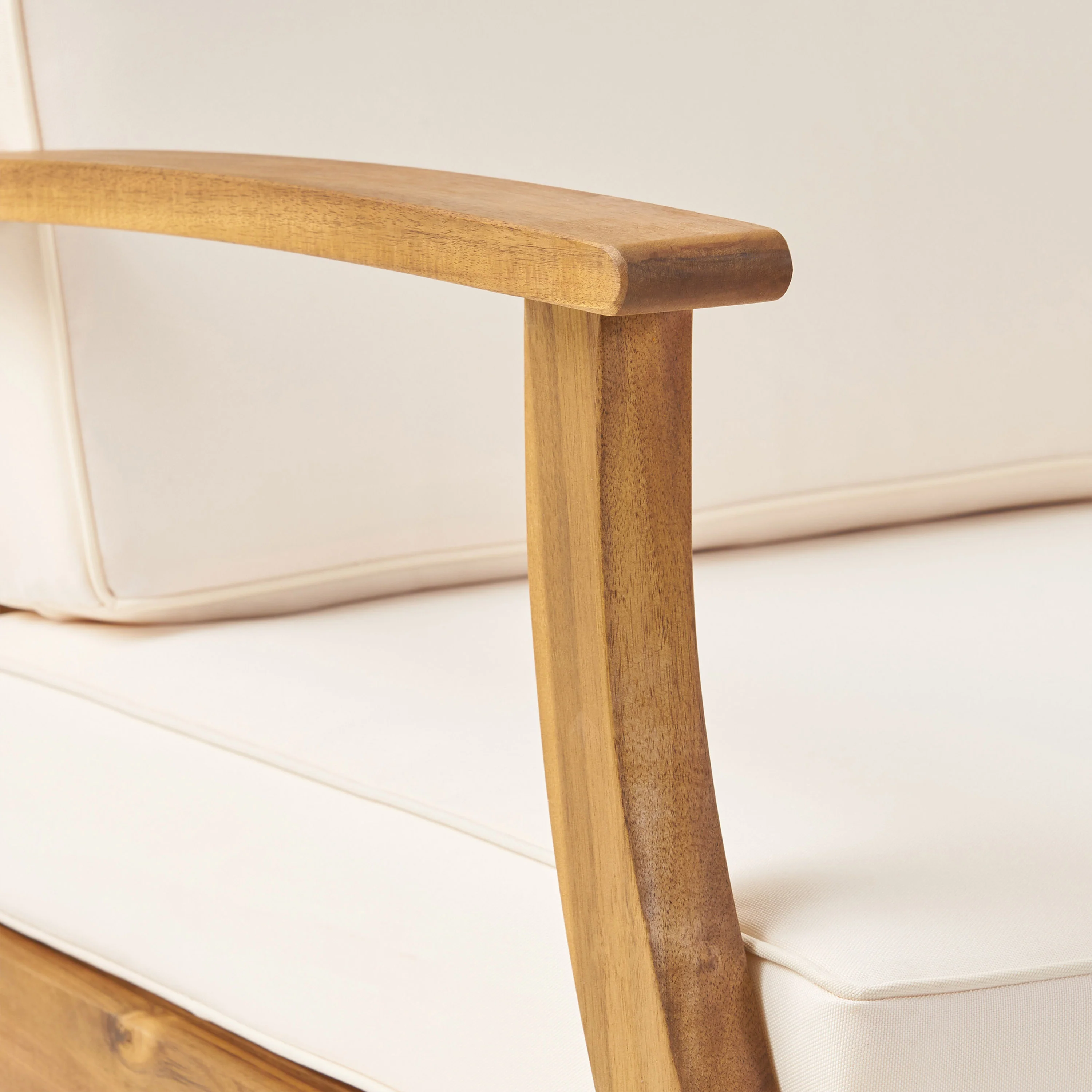 Abena Outdoor Acacia Wood Club Chair - furnishings