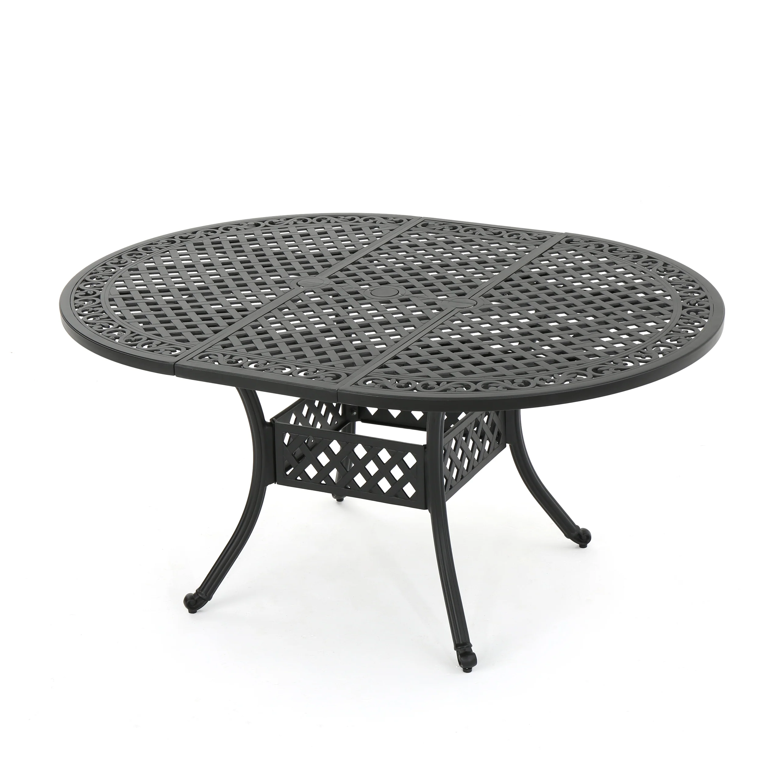 Stannis Outdoor Expandable Aluminum Dining Table - furnishings