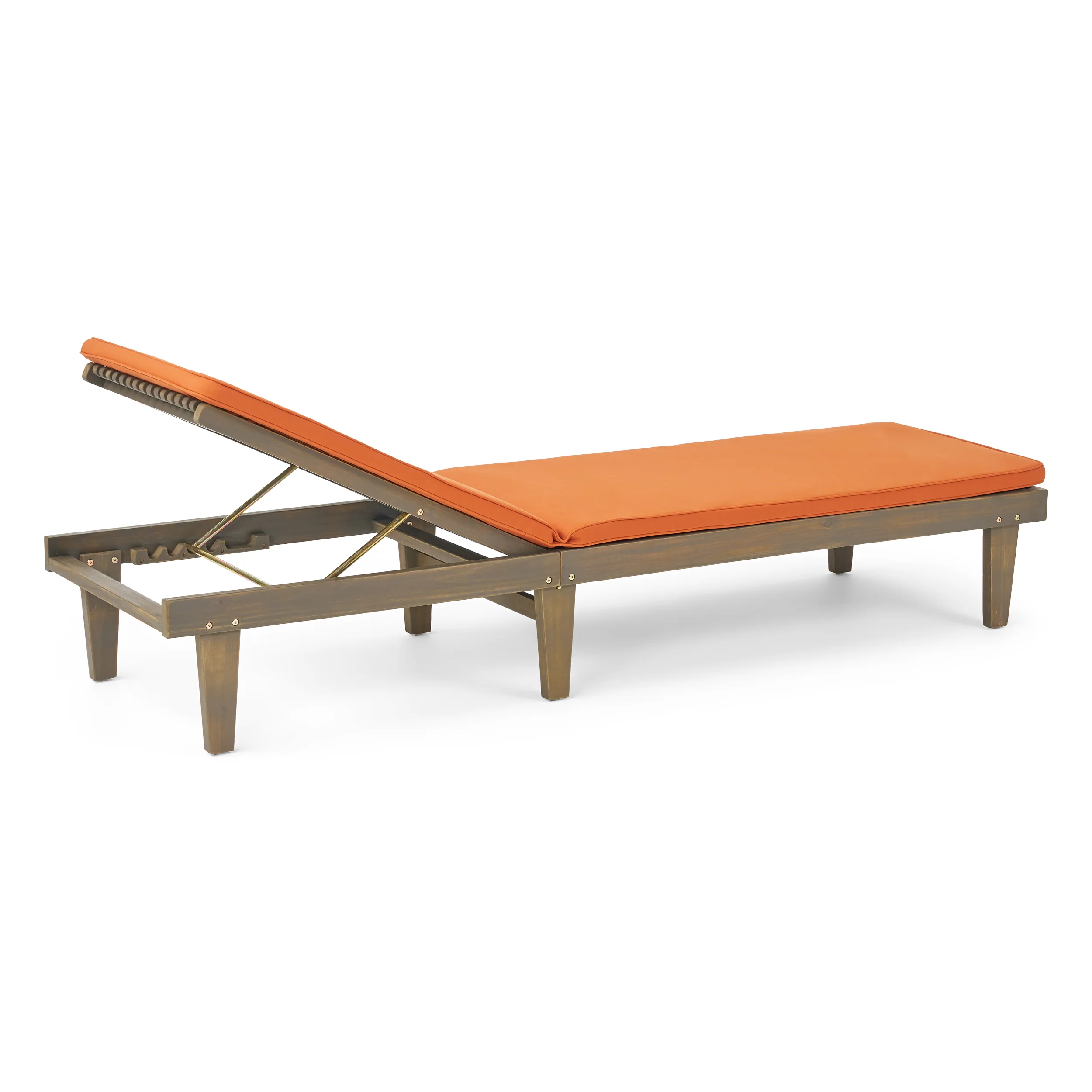 Addisyn Outdoor Acacia Wood 3 Piece Chaise Lounge Set with Water-Resistant Cushions - furnishings