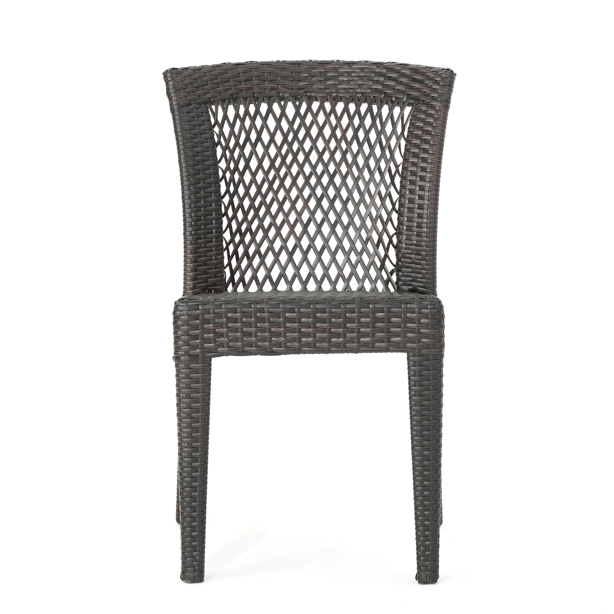 Chatham Outdoor Multi-brown Wicker Stacking Dining Chairs (Set of 4) - furnishings