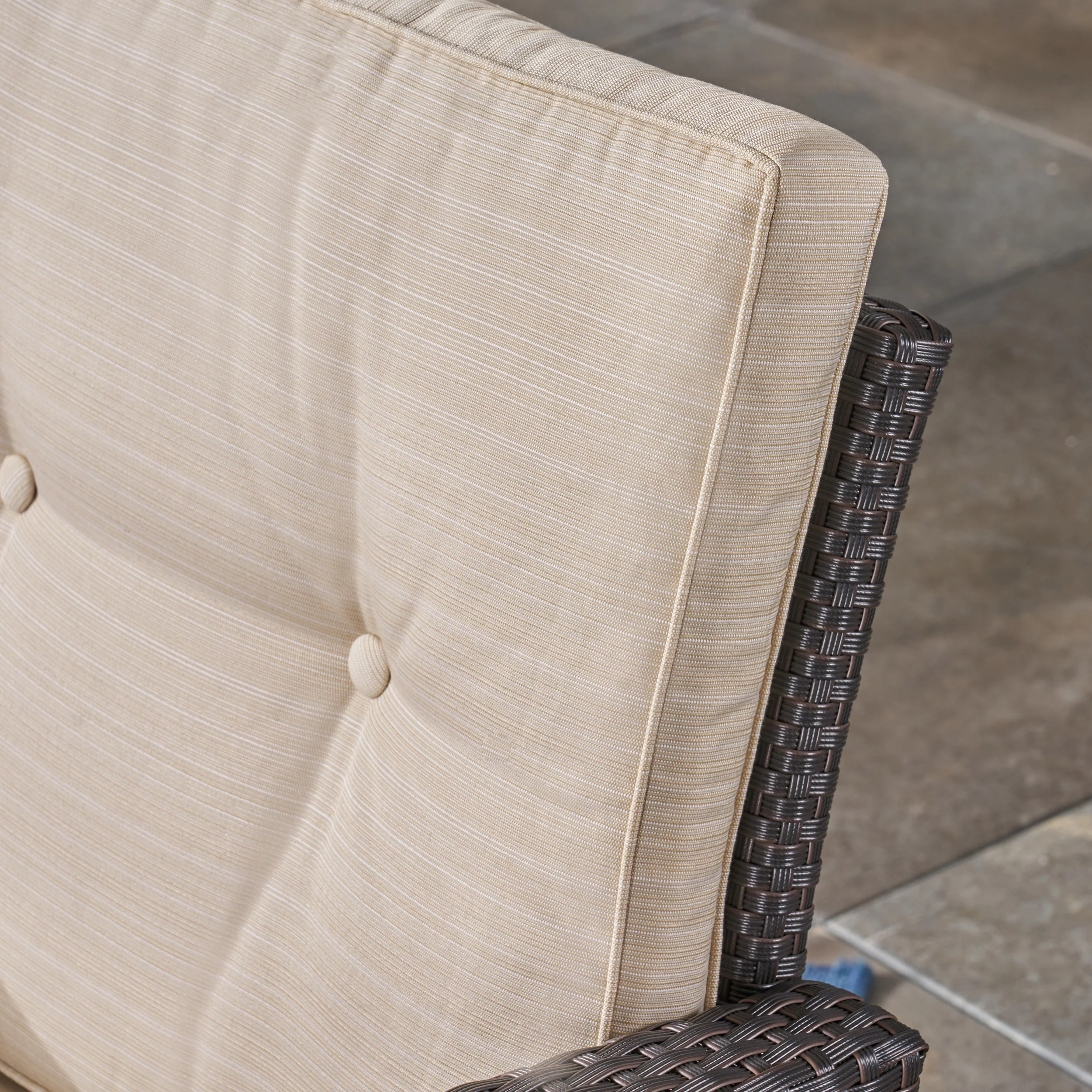 Amigo Outdoor 3 Seater Wicker Sofa - furnishings