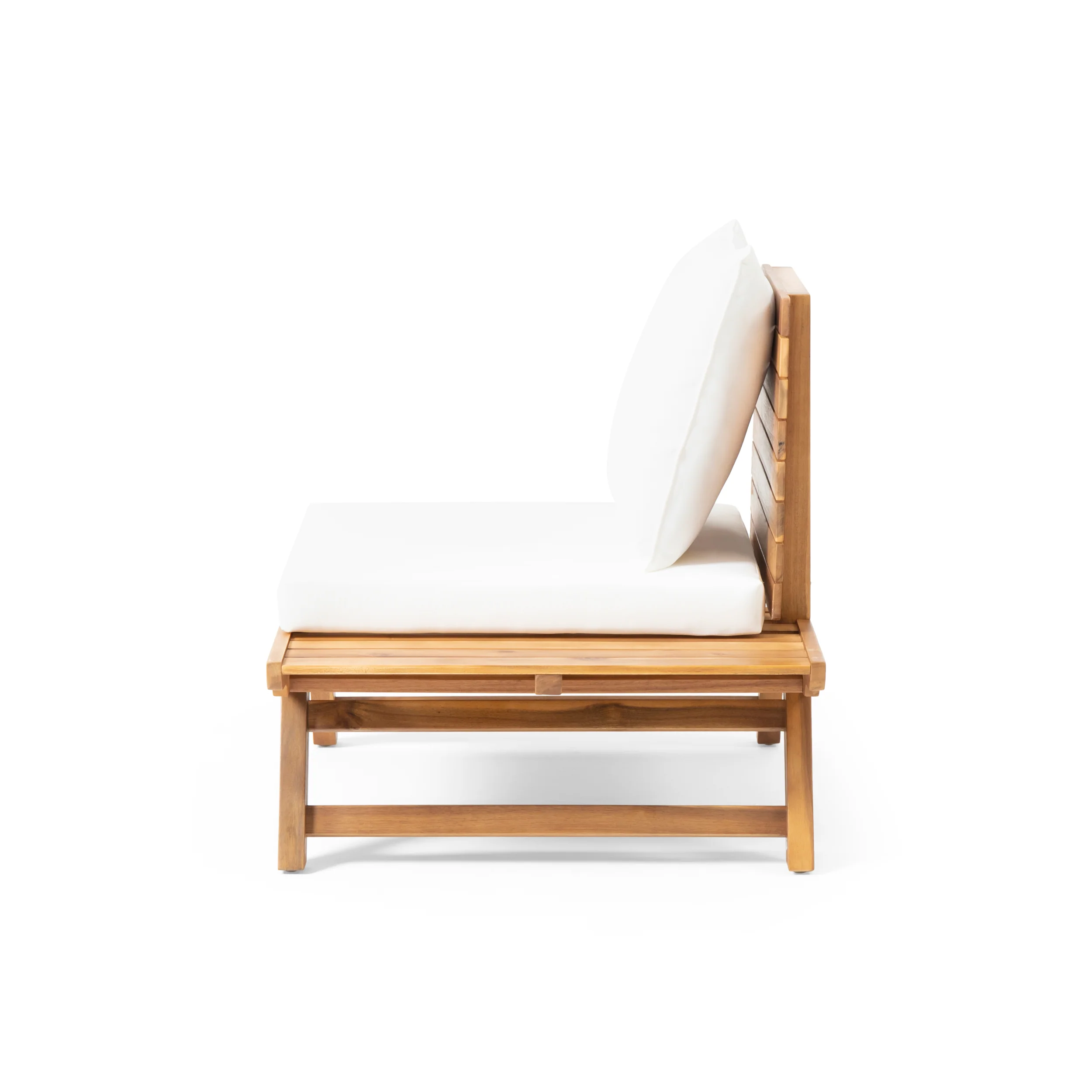 Bowie Outdoor Acacia Wood Club Chairs with Cushions - furnishings
