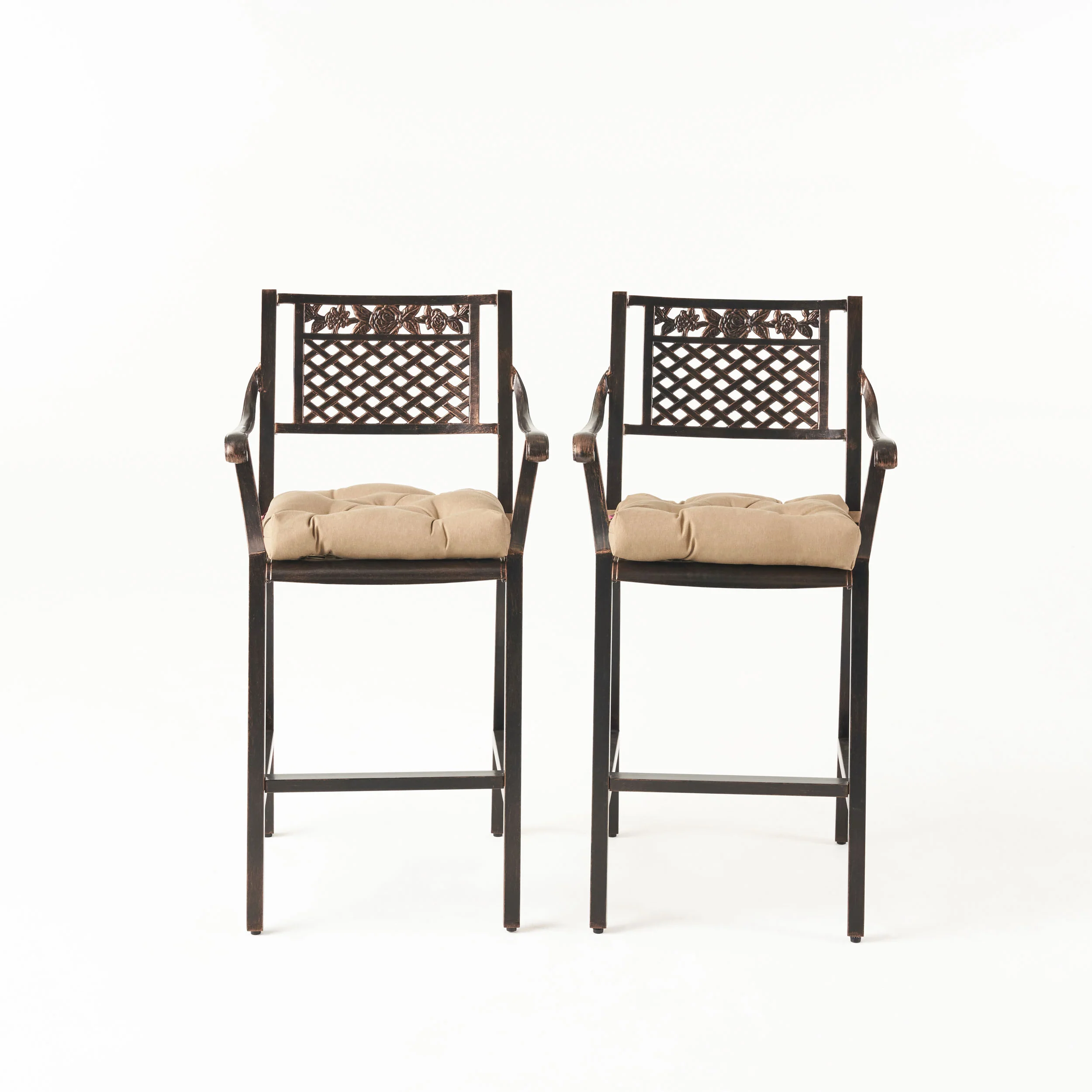 Vista Outdoor Barstool with Cushion (Set of 2) - furnishings