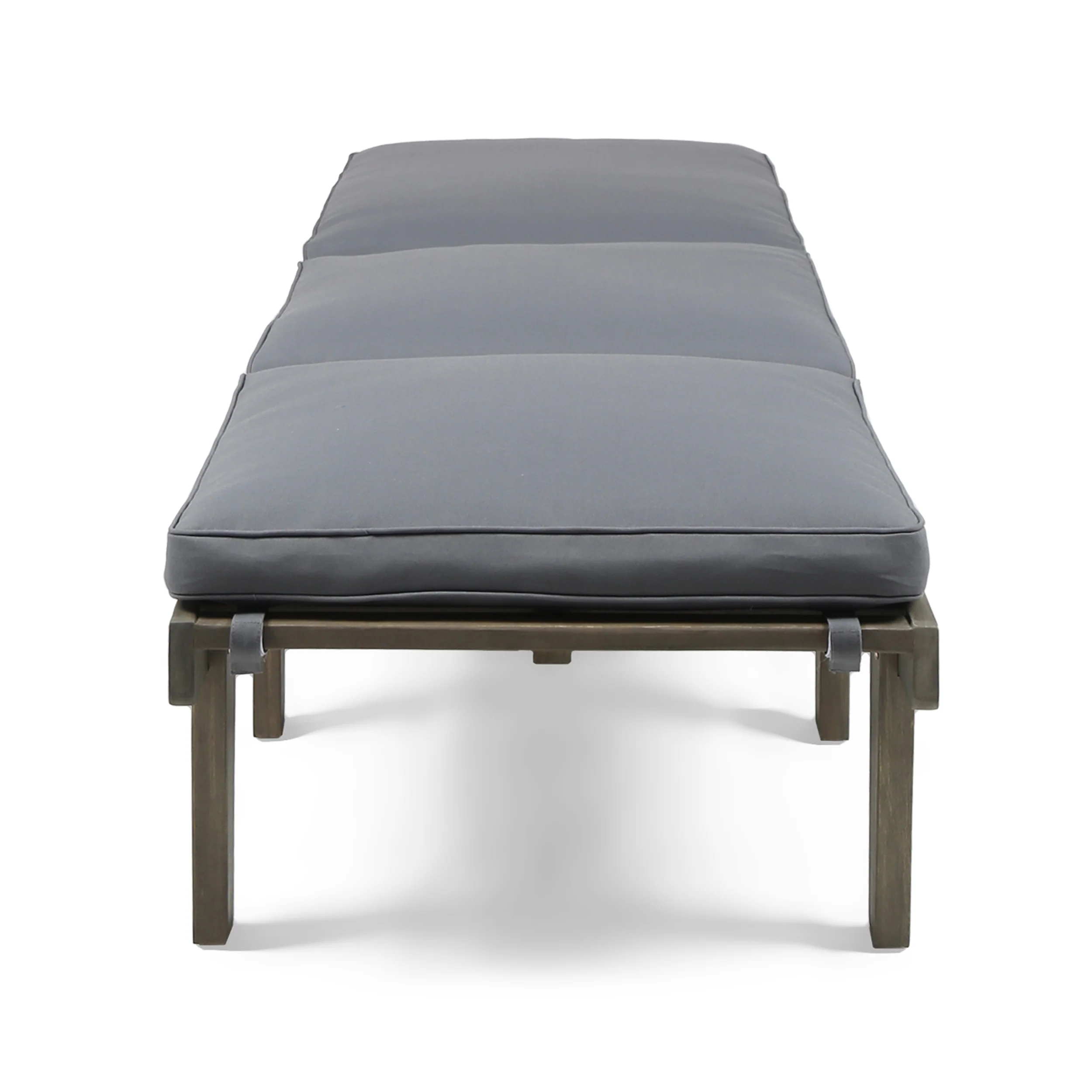 Paolo Outdoor Acacia Wood 3 Piece Chaise Lounge Set with Water-Resistant Cushions - furnishings