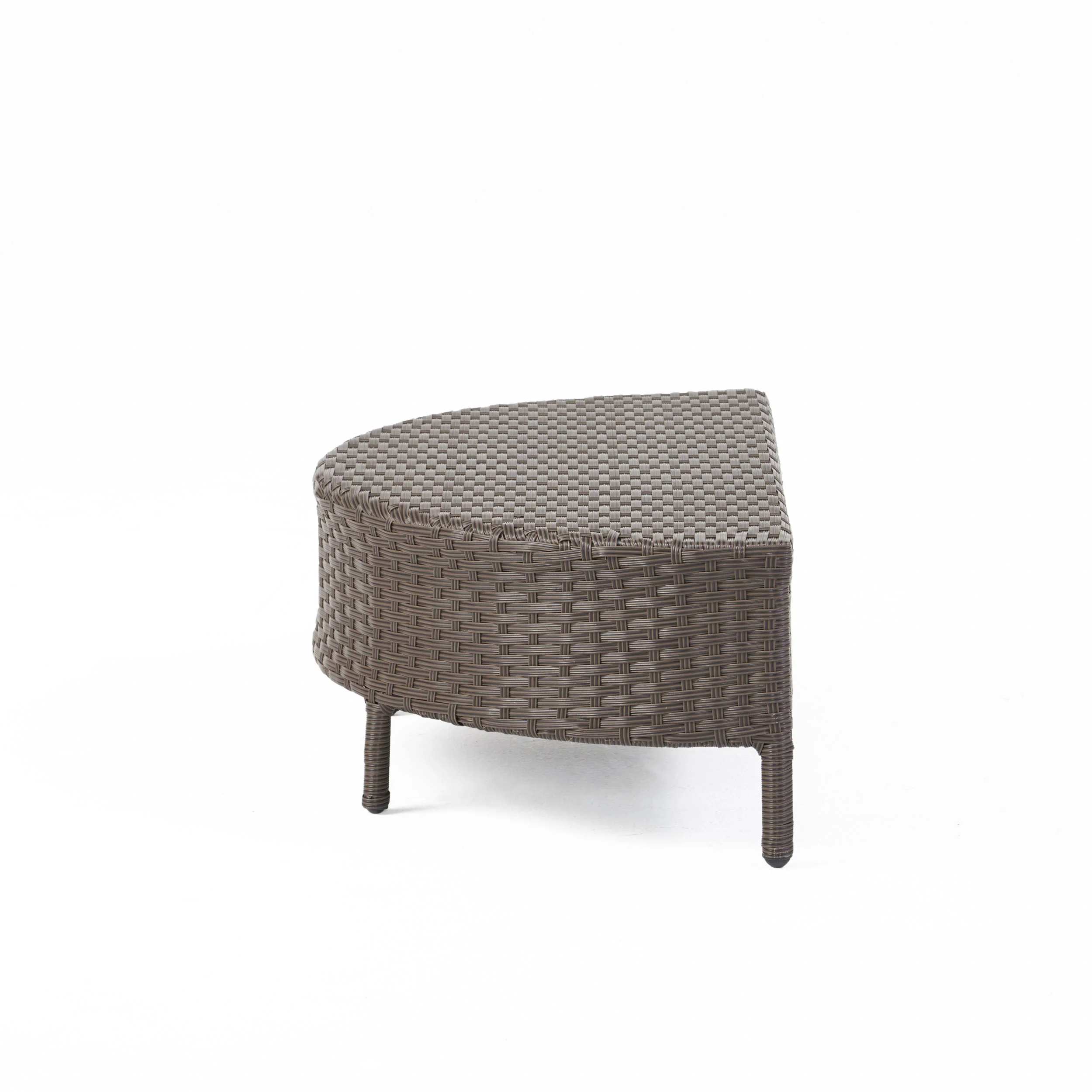 Harper Outdoor Wicker Half-Round Coffee Table - furnishings