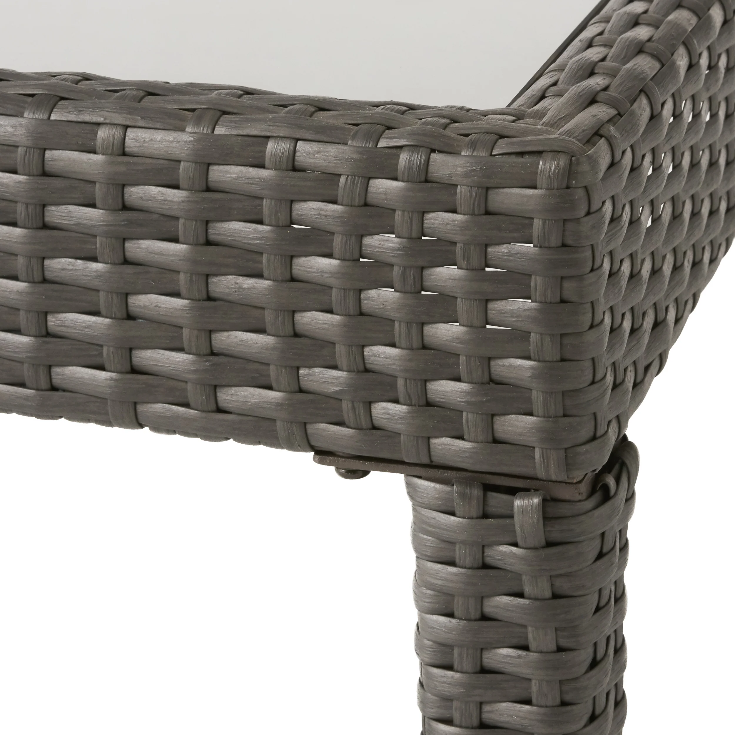 Aspen Outdoor Wicker Loveseat and Coffee Table with Cushions - furnishings