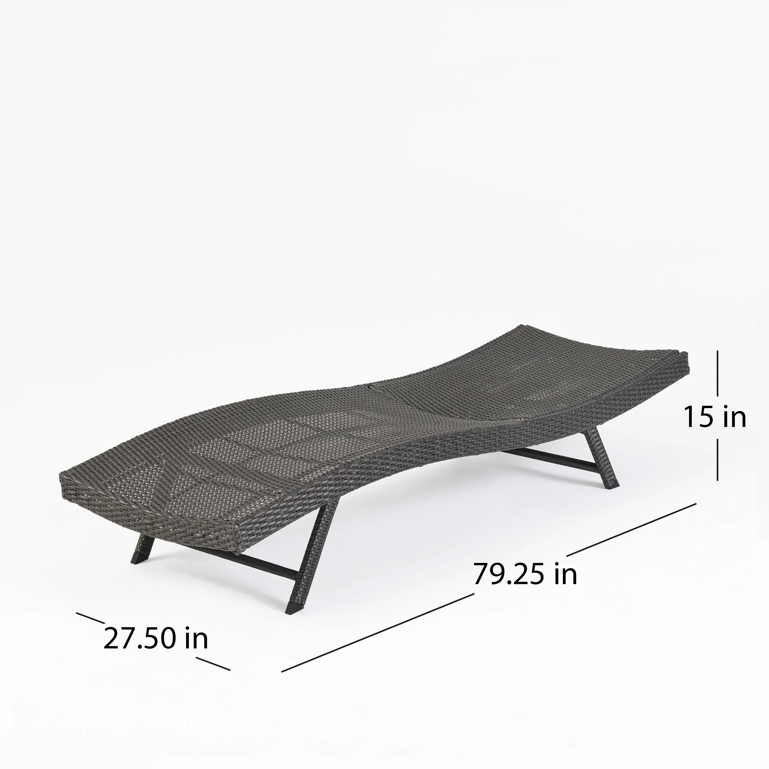 Eliana Outdoor 3 Piece Wicker Chaise Lounge Set - furnishings