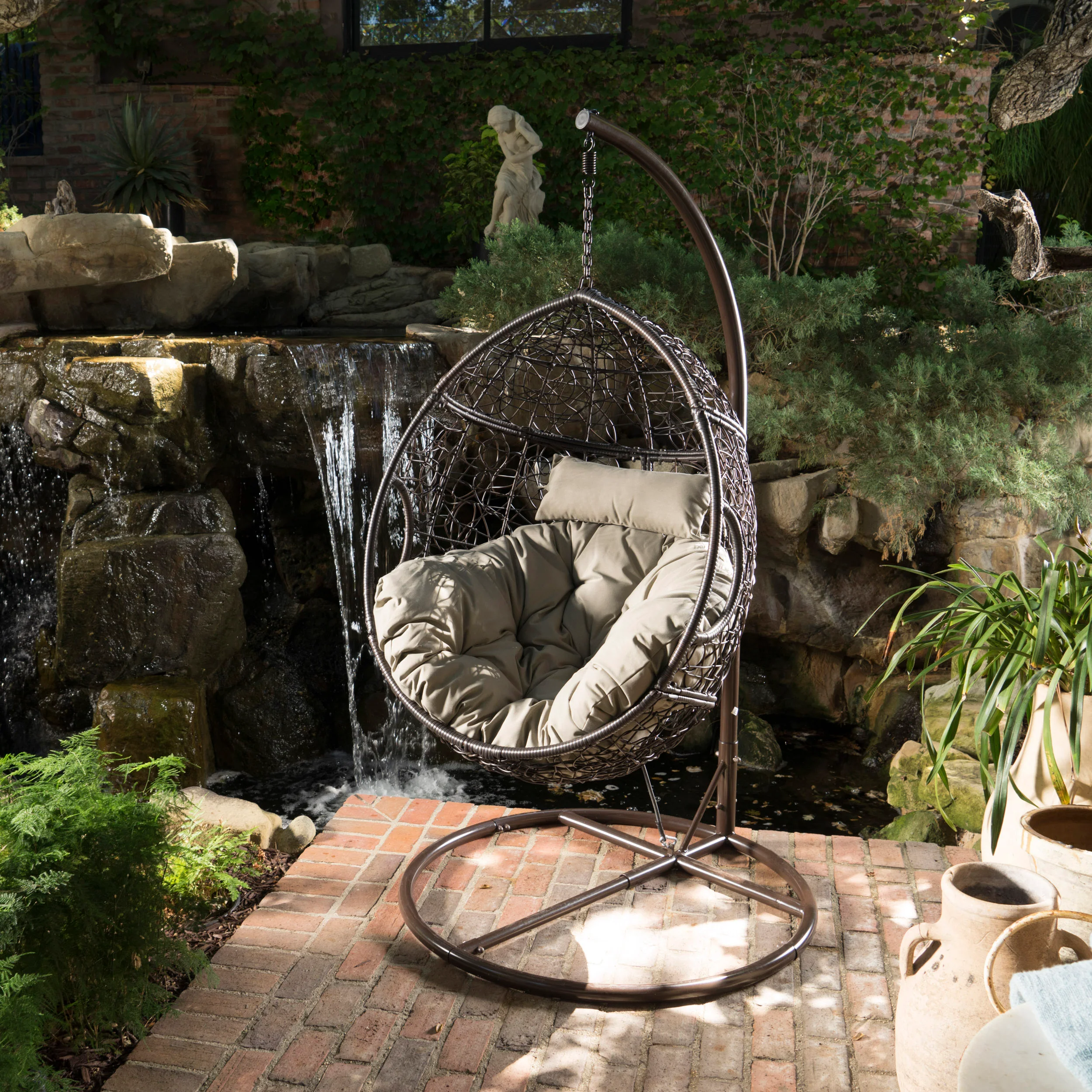 Yosiyah Indoor/Outdoor Hanging Teardrop / Egg Chair (Stand Not Included) - furnishings