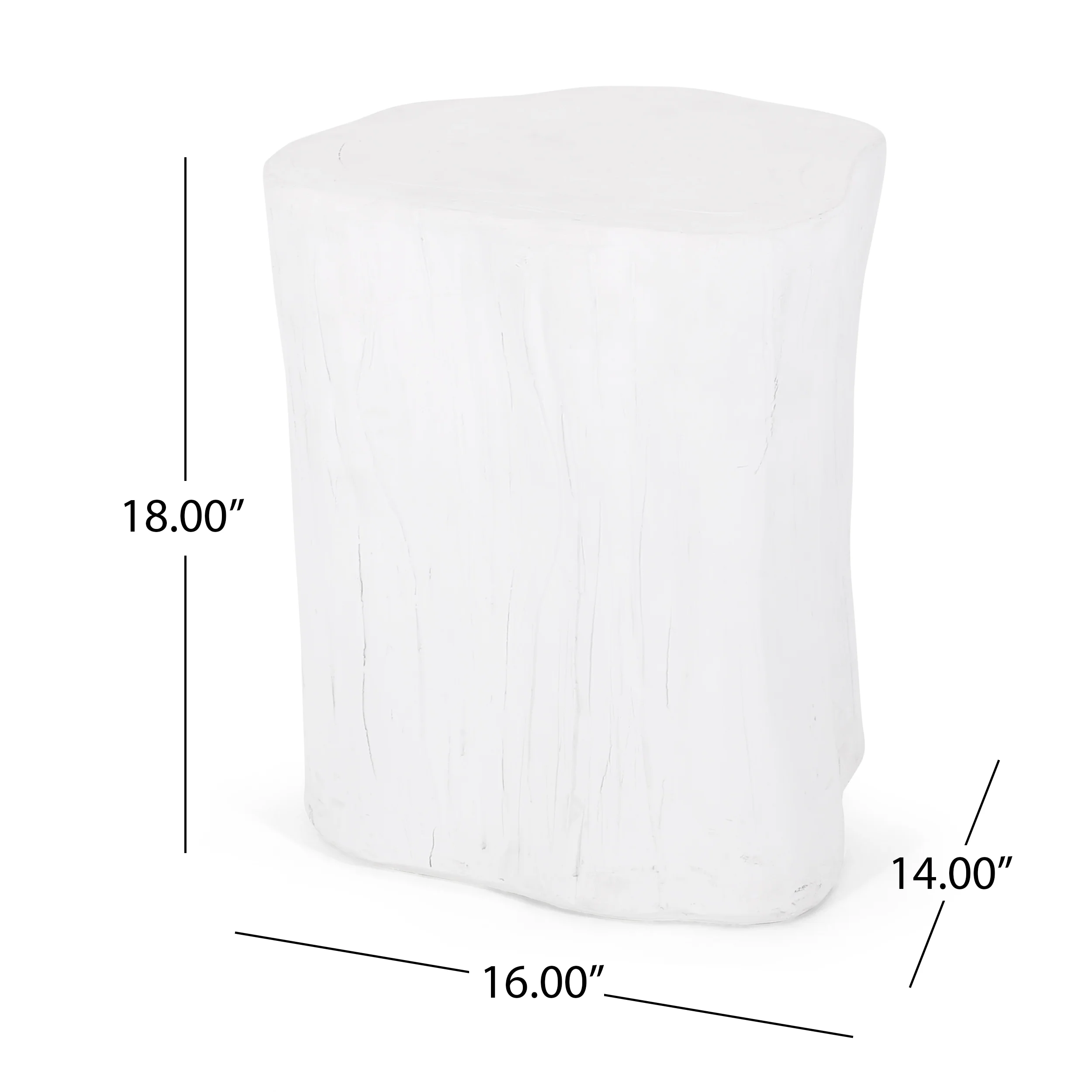 Boniare Outdoor Lightweight Concrete Side Table, Antique White - furnishings