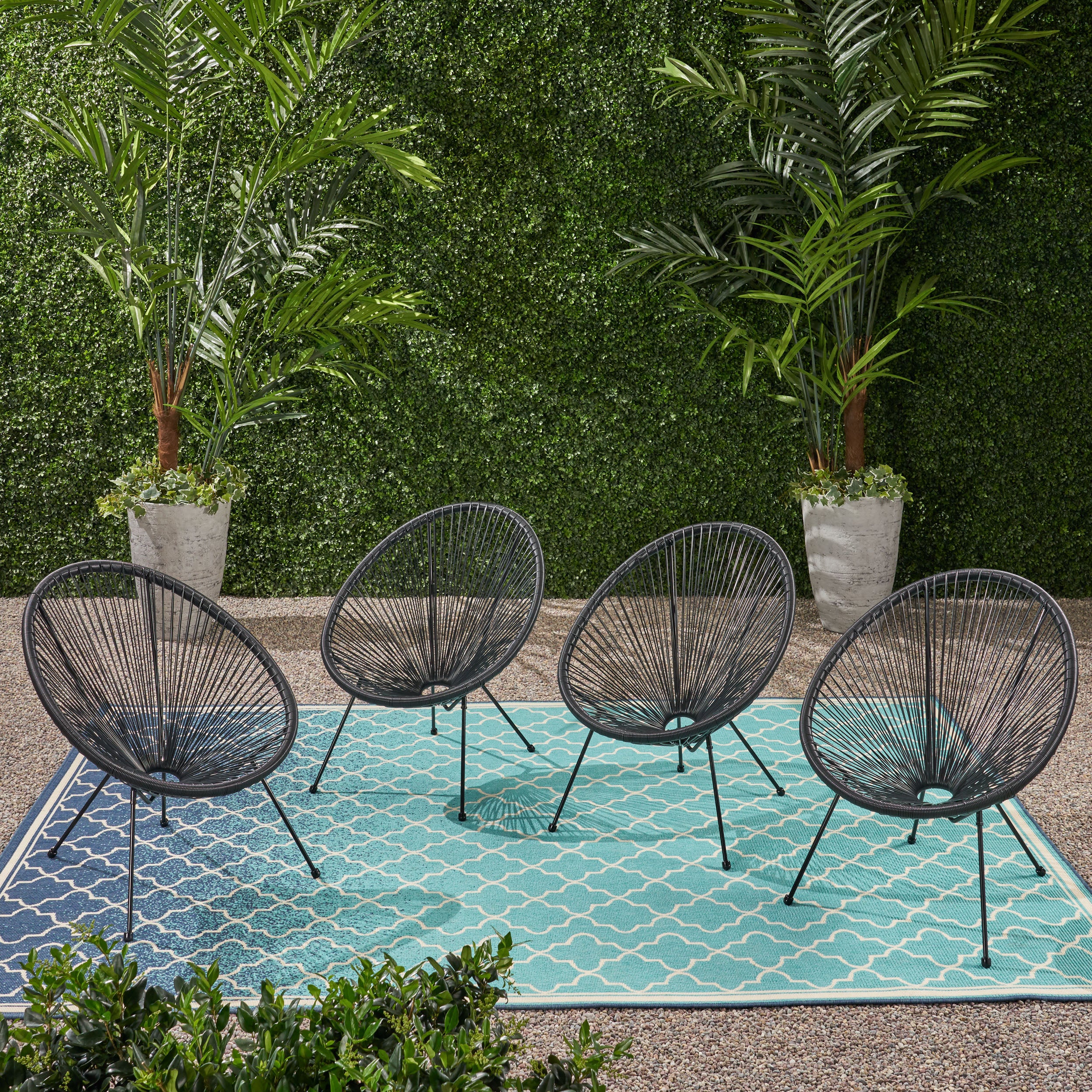 Major Outdoor Mexican String Weave Chair (Set of 4) - furnishings