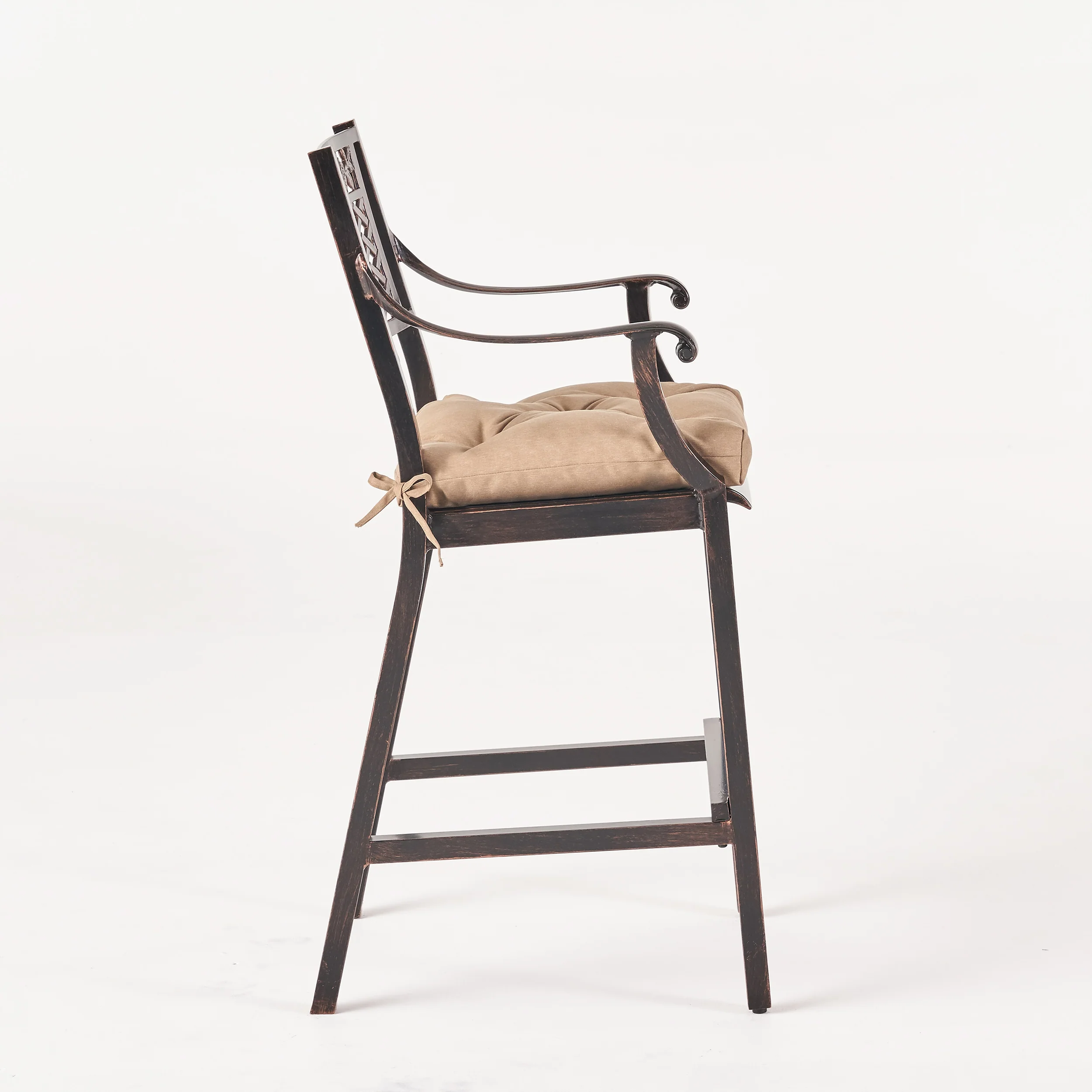 Rachel Outdoor Barstool with Cushion (Set of 2) - furnishings