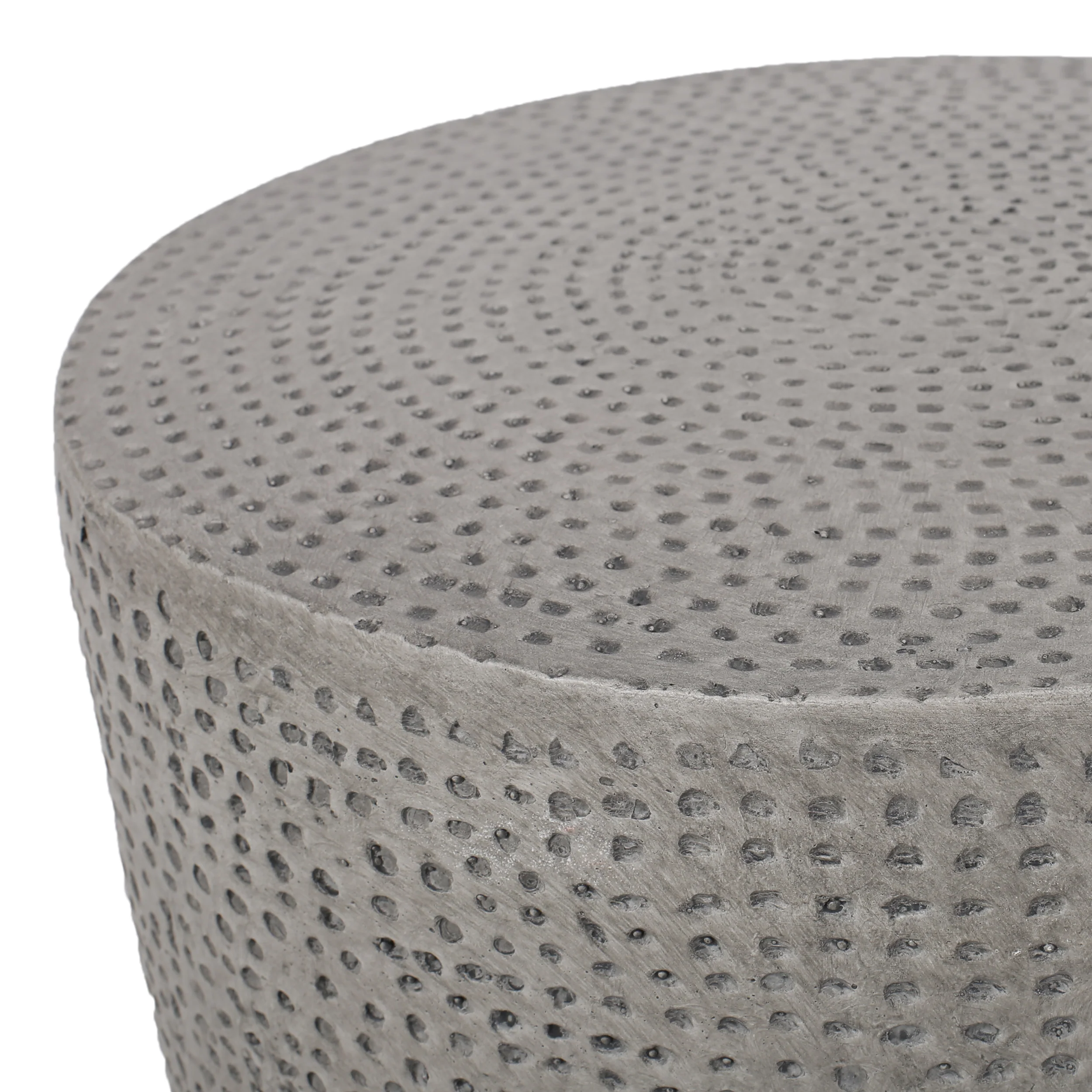 Alcona Outdoor Lightweight Concrete Side Table, Concrete Finish - furnishings