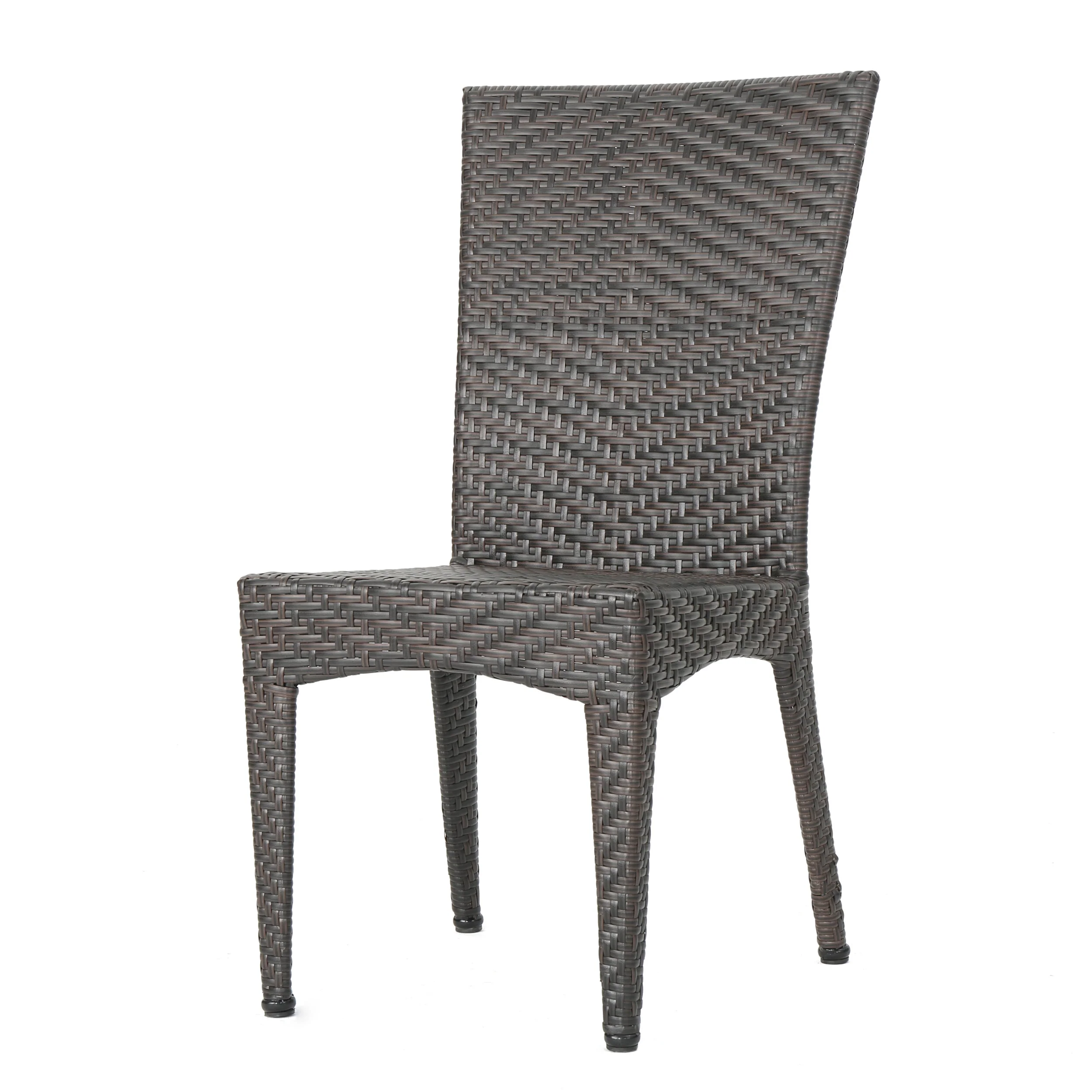 Solana Outdoor Multibrown Wicker 3pc Bistro Set - furnishings