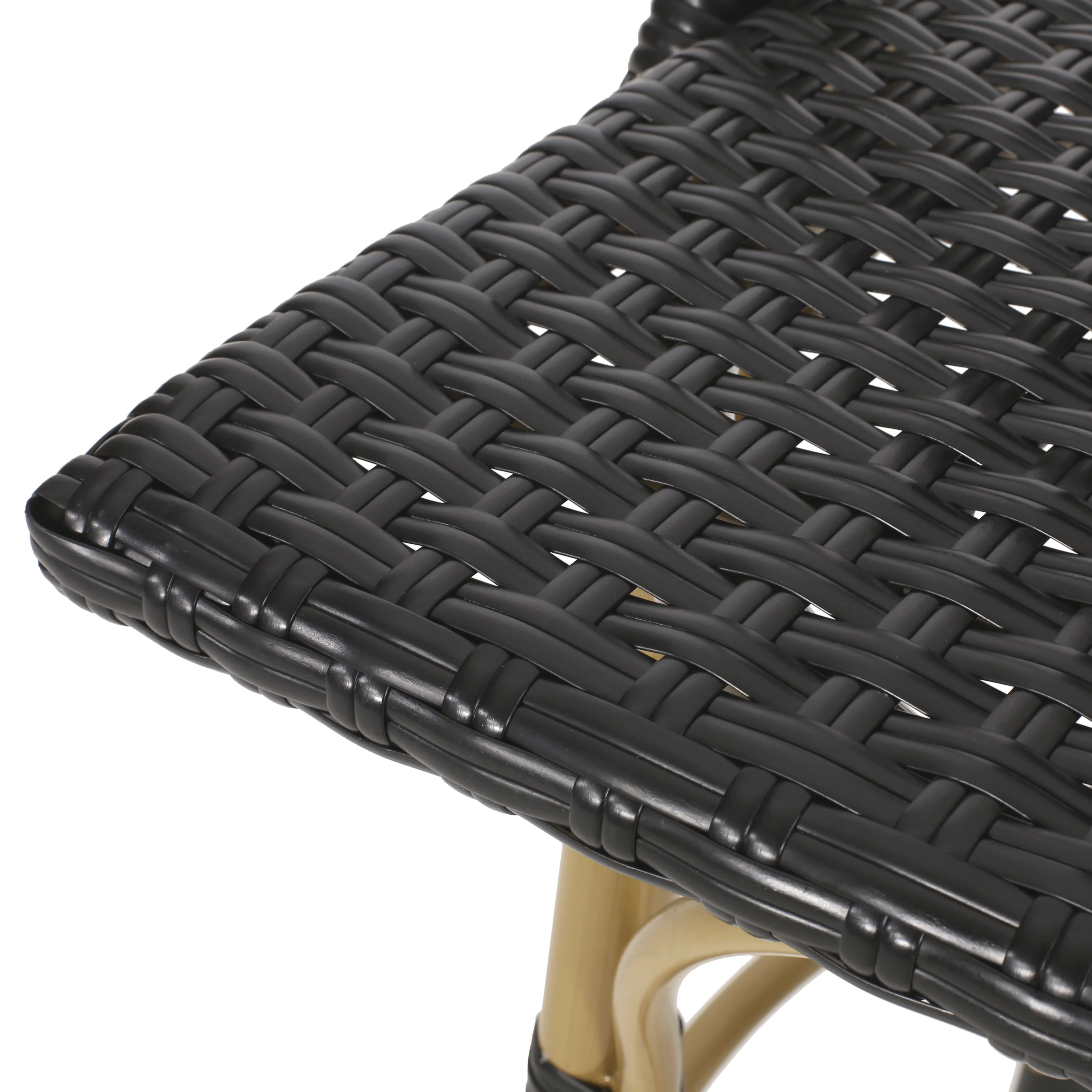 Cotterell Outdoor French Wicker and Aluminum 29.5 Inch Barstools, Set of 2 - furnishings