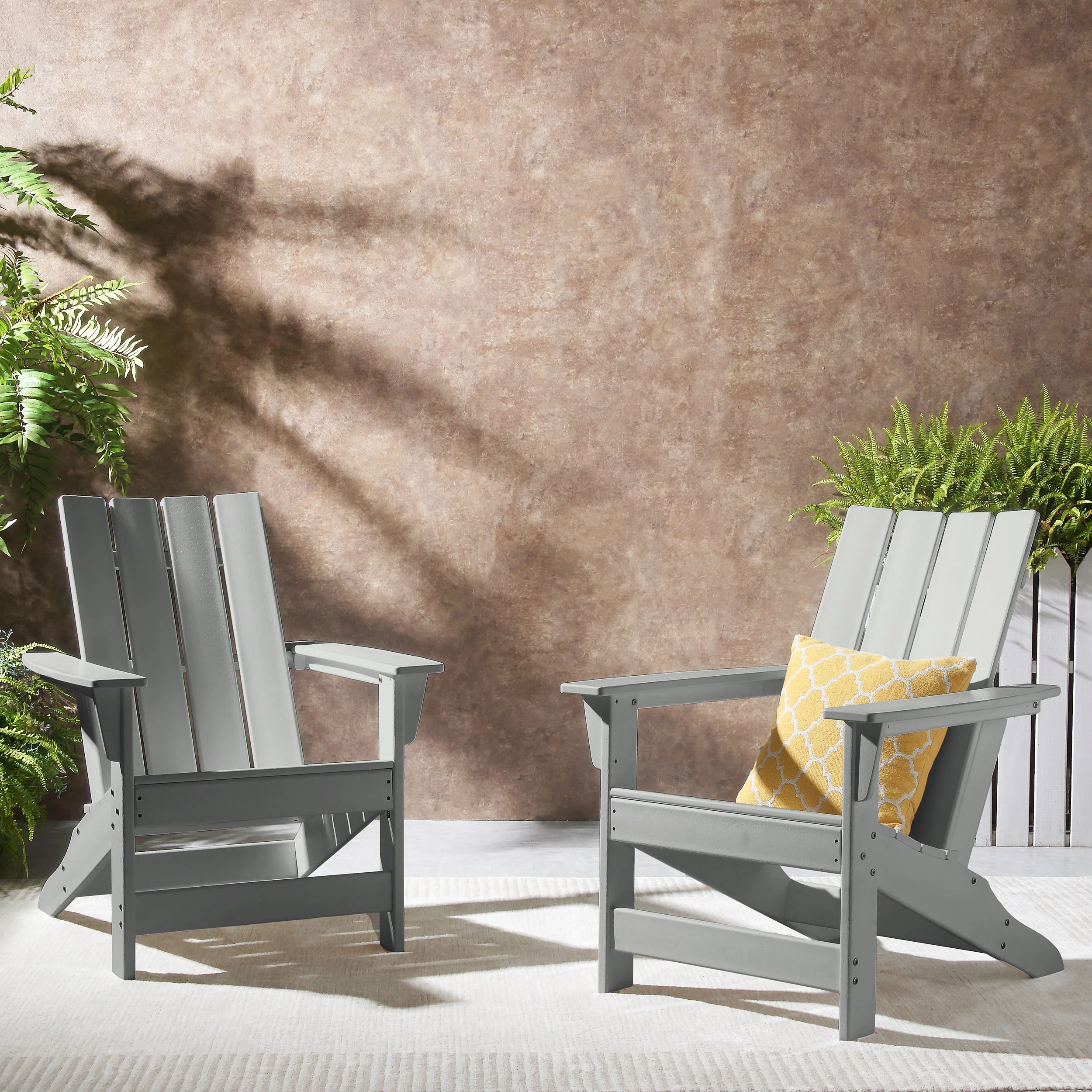 Panagiota Outdoor Contemporary Adirondack Chair (Set of 2) - furnishings