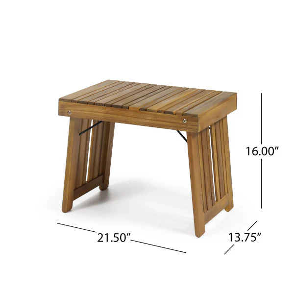 Karyme Outdoor Acacia Wood 3 Piece Chaise Lounge Set - furnishings