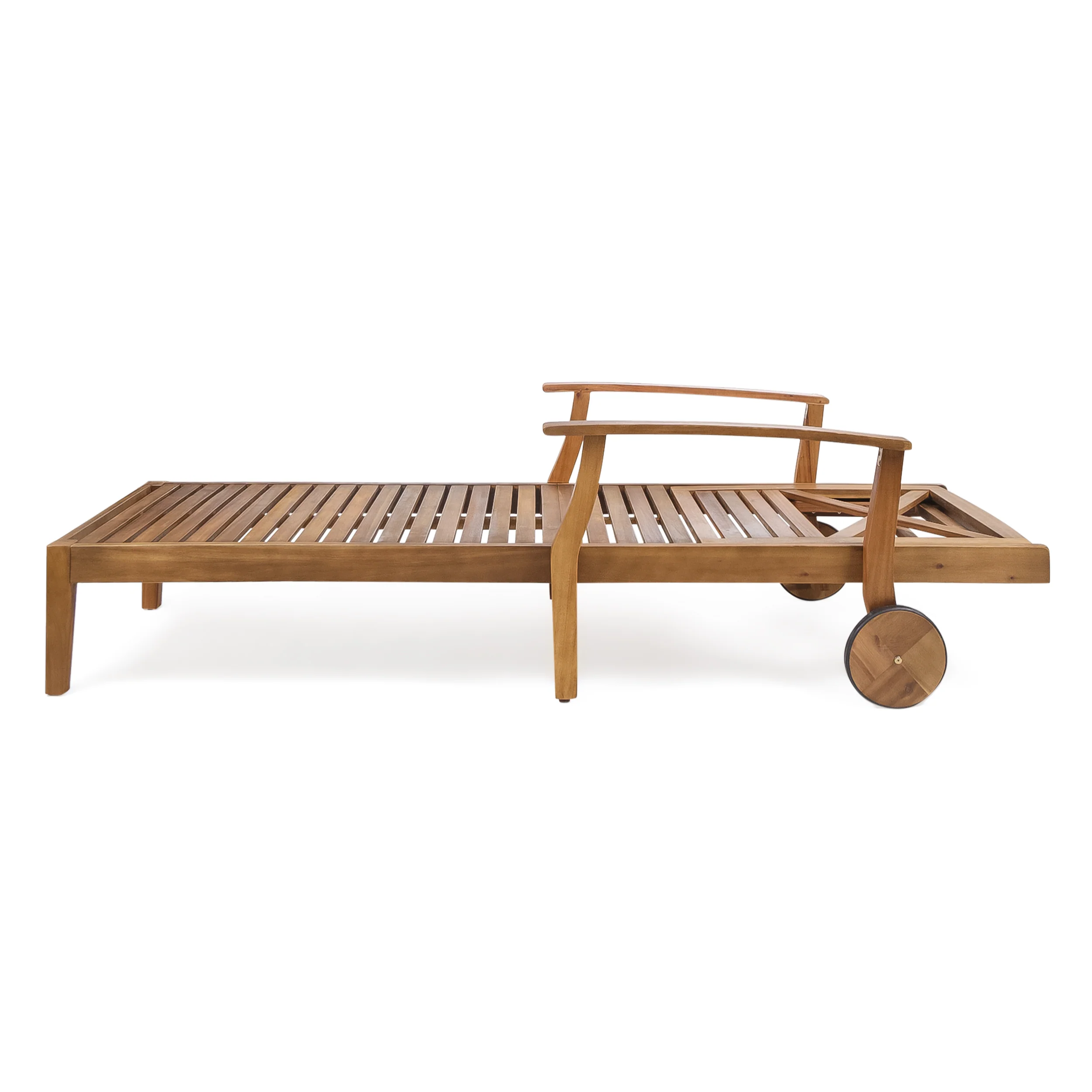 Capri Outdoor Acacia Wood 6 Piece Chaise Lounge Set - furnishings