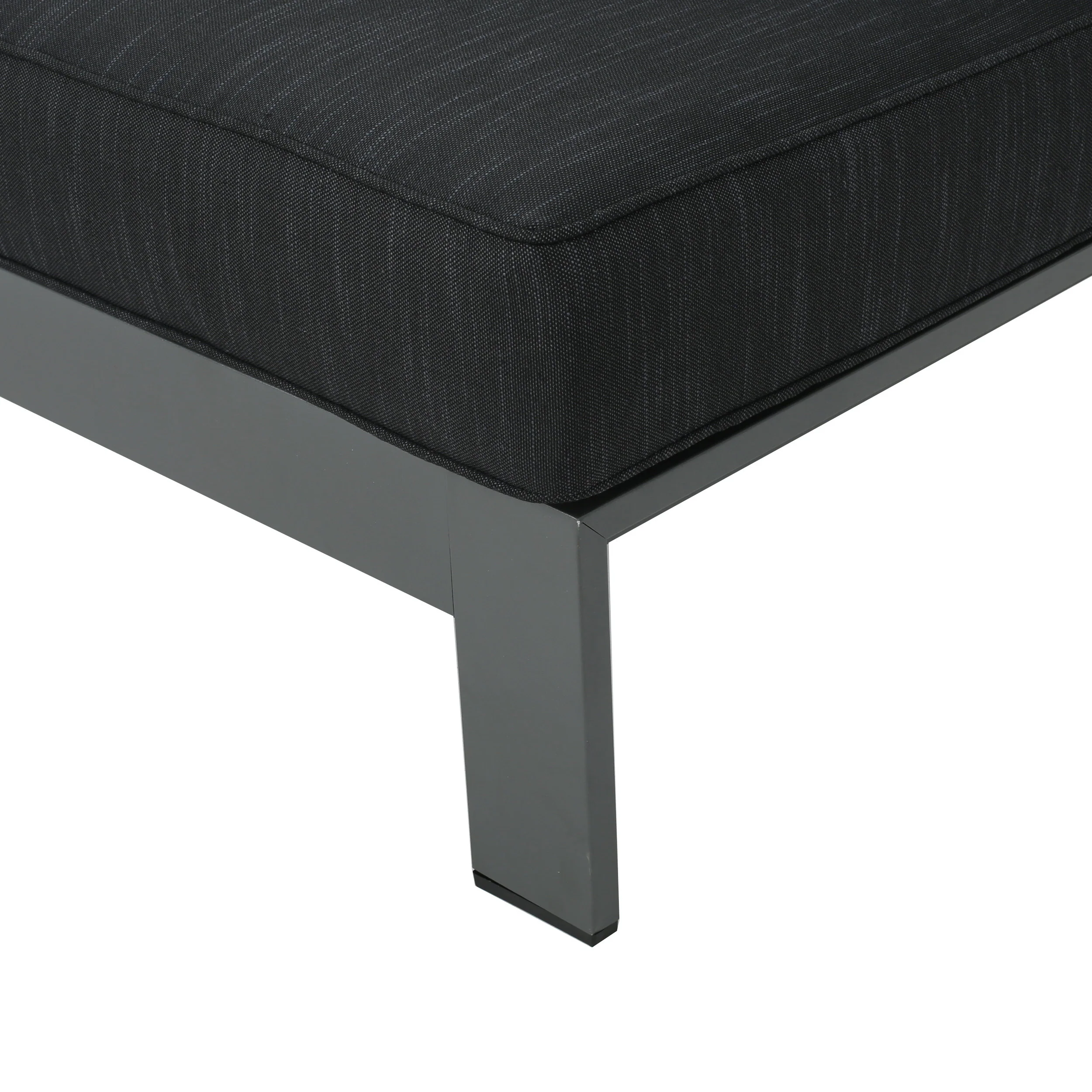 Coral Bay Outdoor Gray Aluminum 4 Piece V-Shape Sectional Sofa Set - furnishings