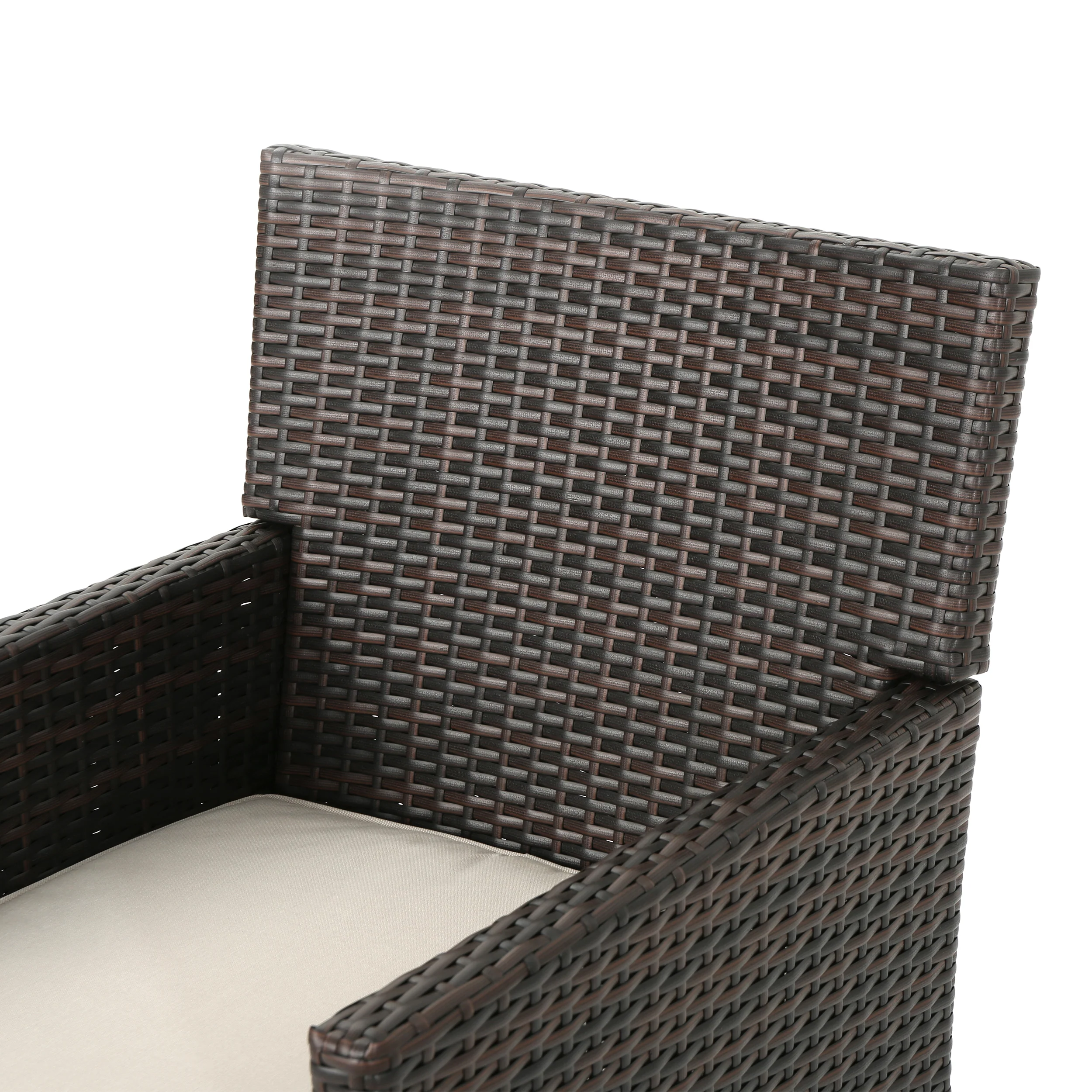 Cyril Outdoor Wicker Dining Chairs with Water Resistant Cushions (Set of 4) - furnishings