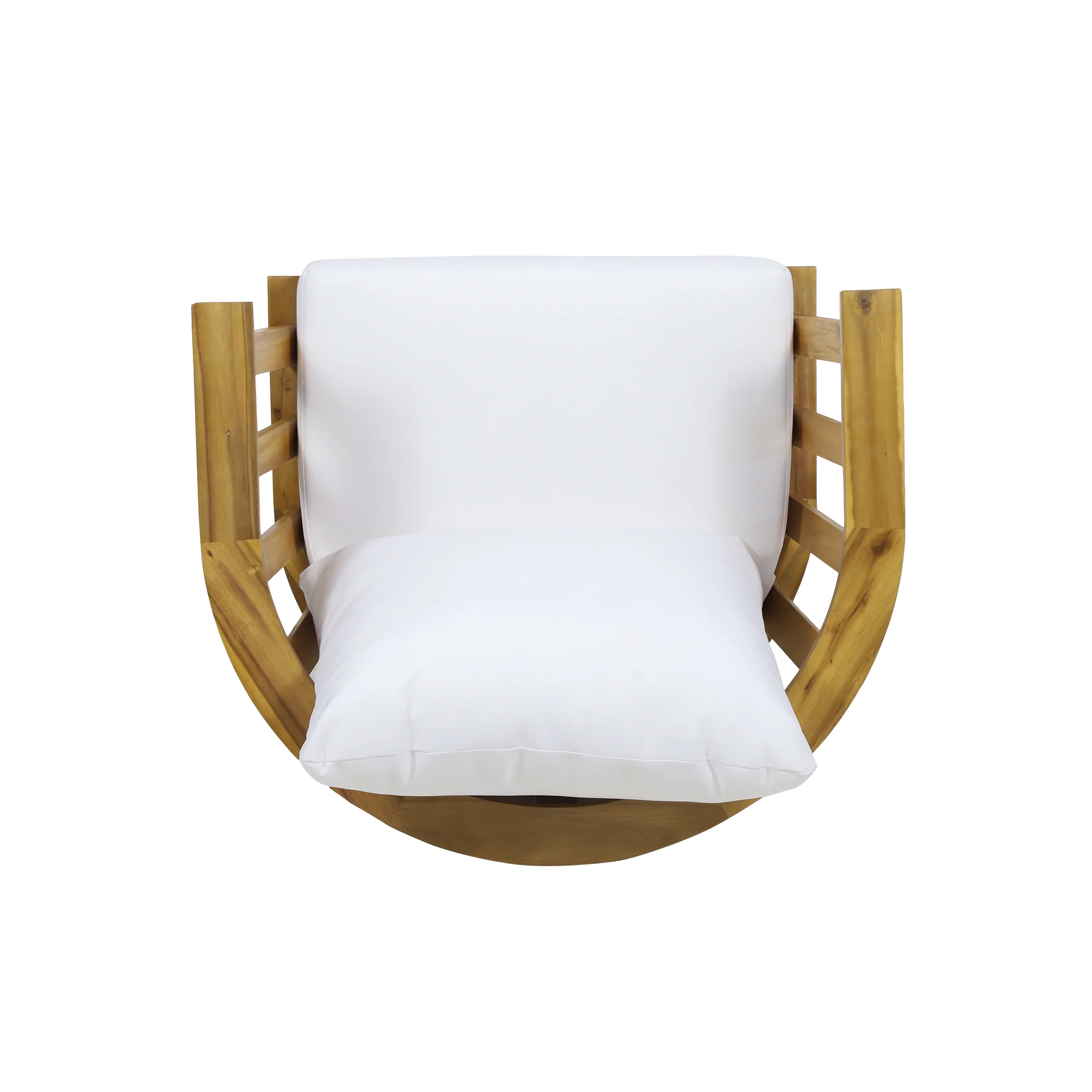 Darian Outdoor Acacia Wood 4 Seater Club Chairs and Fire Pit Set - furnishings