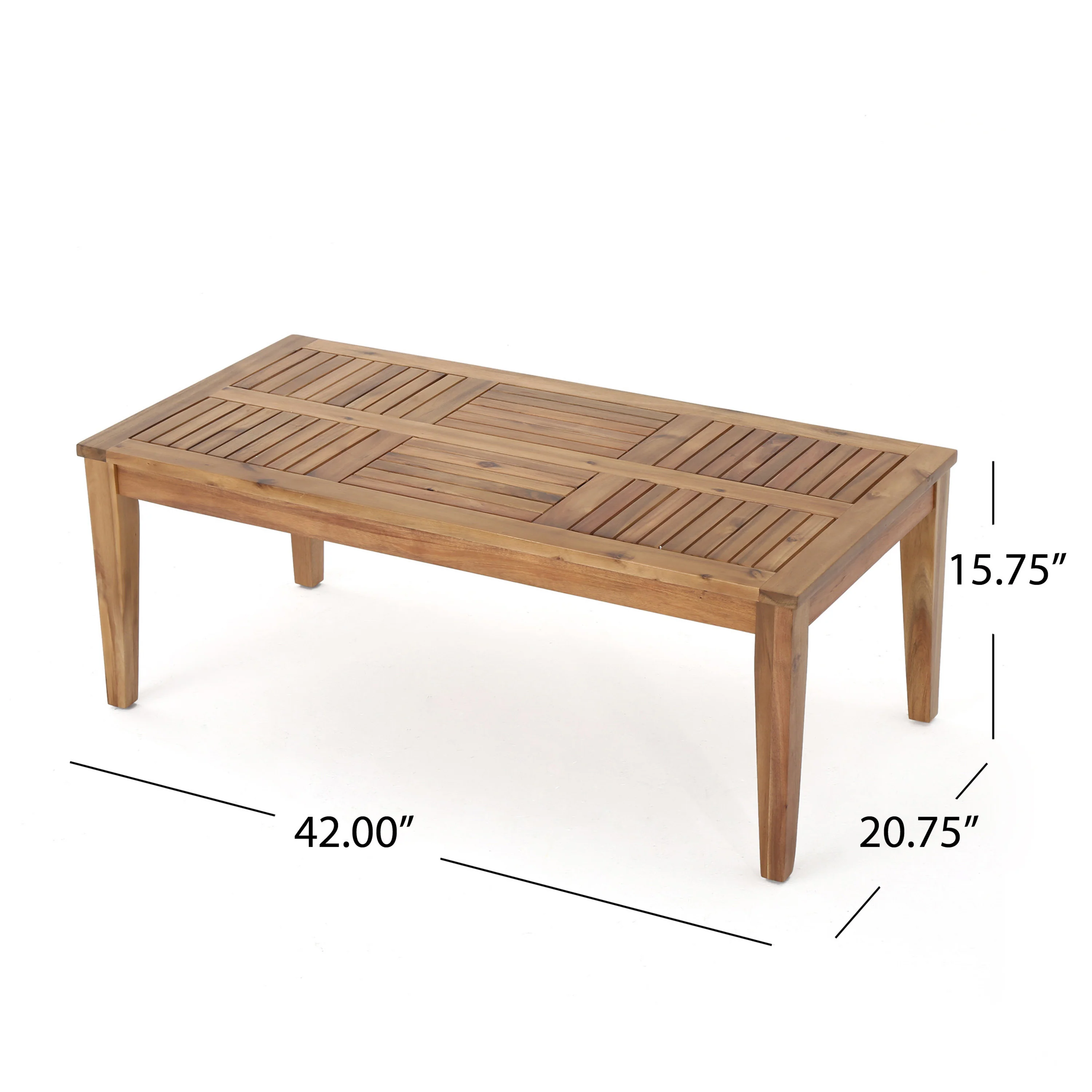 Savannah Outdoor Acacia Wood Coffee Table - furnishings