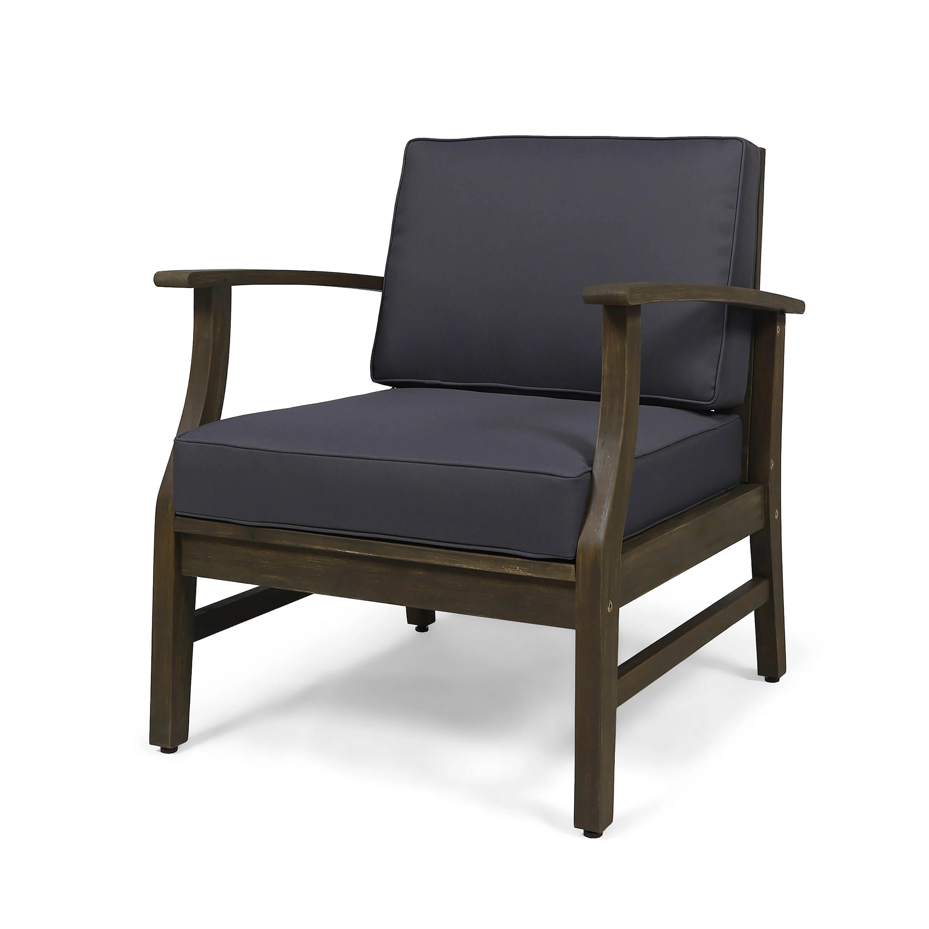 Abena Outdoor Acacia Wood Club Chair - furnishings