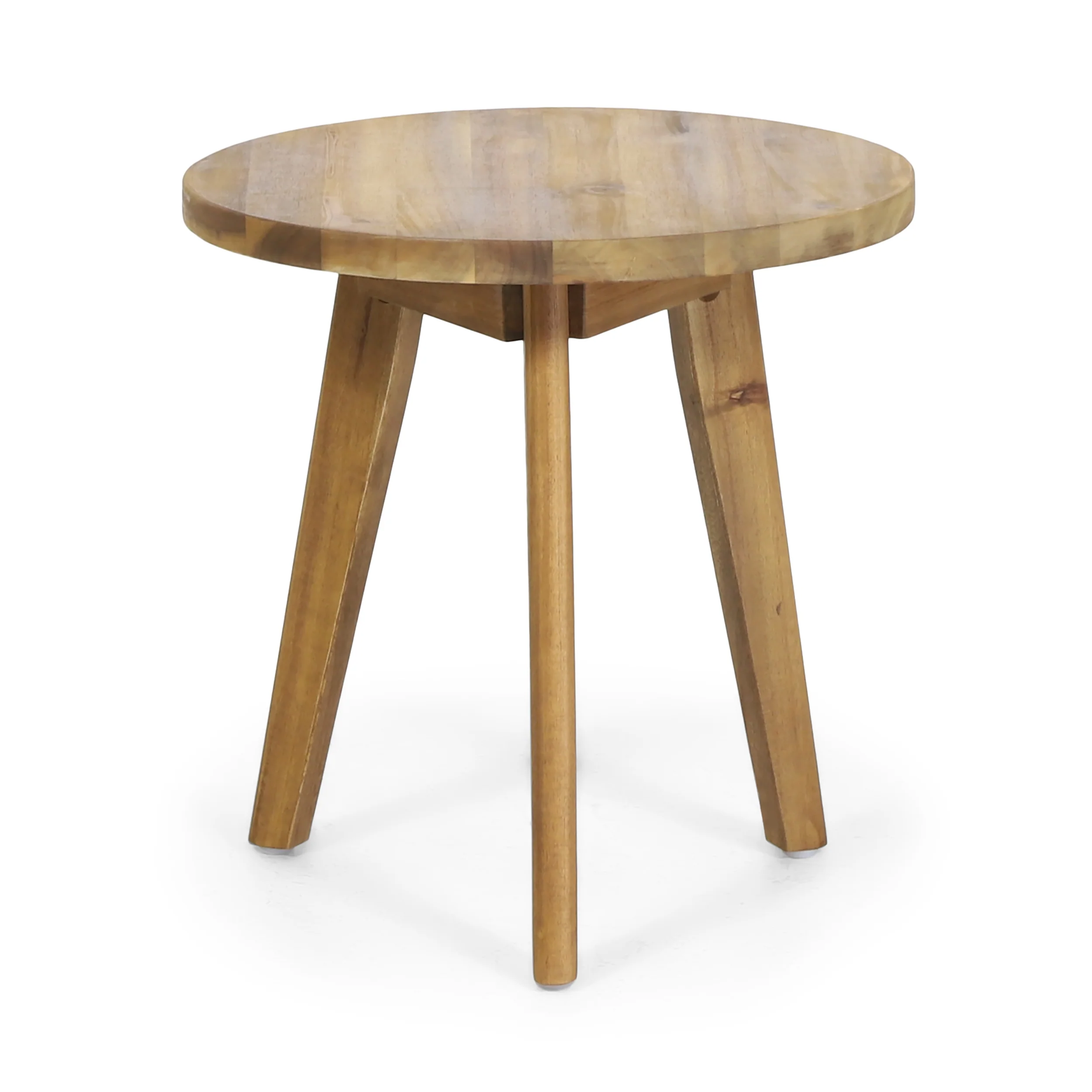 Gino Outdoor Farmhouse Acacia Wood Side Table, Dark Gray Finish - furnishings