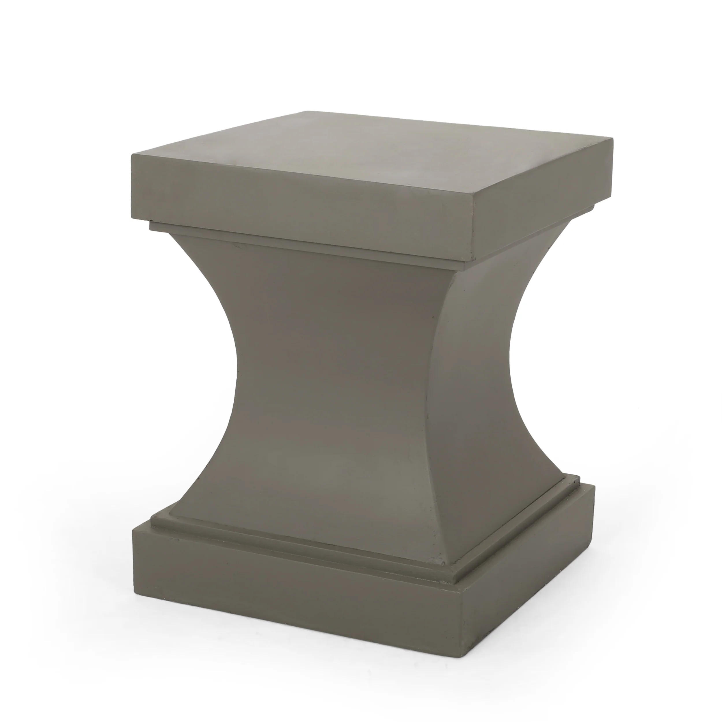 Atrass Outdoor Modern Lightweight Concrete Side Table - furnishings