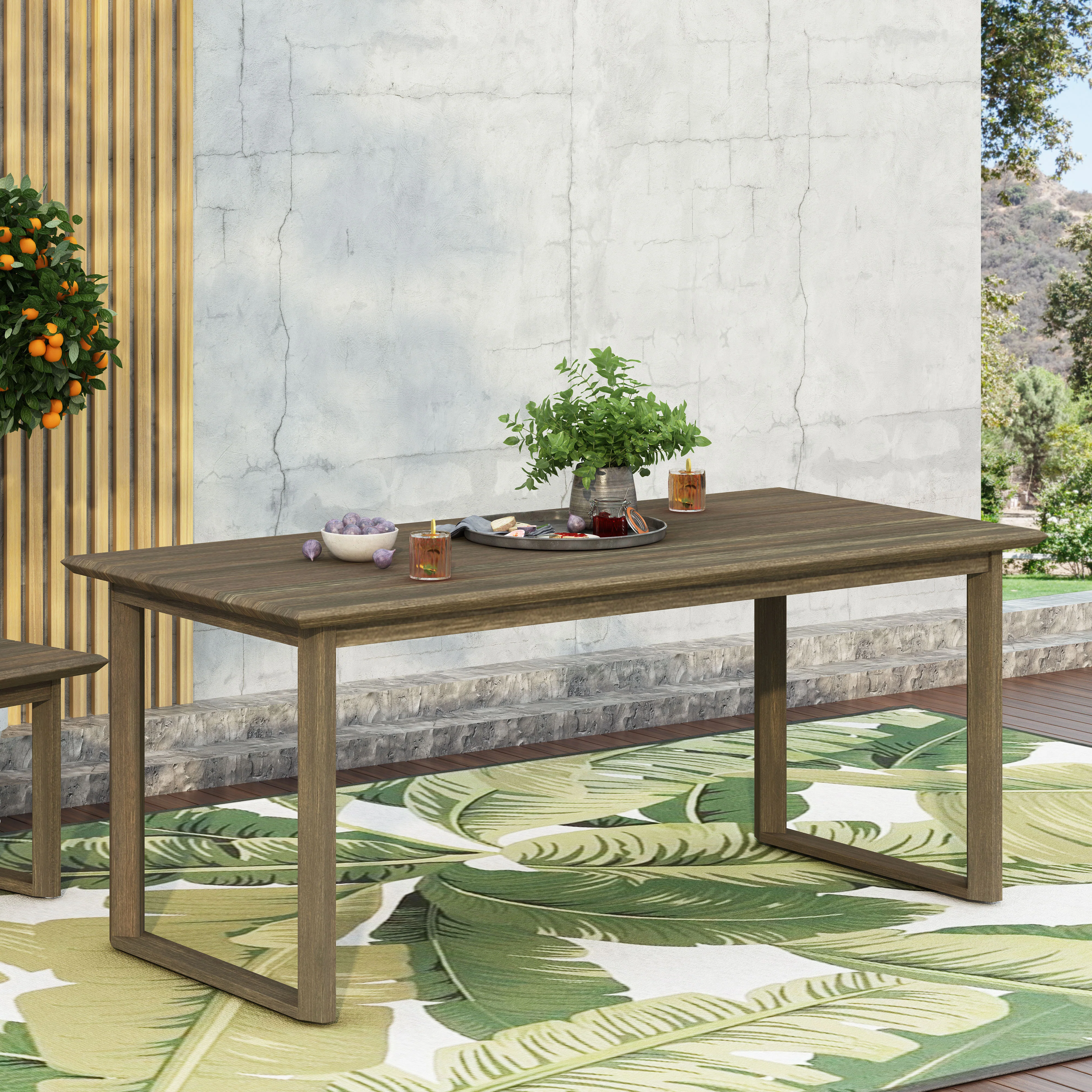 Conifer Outdoor Acacia Wood Dining Table - furnishings