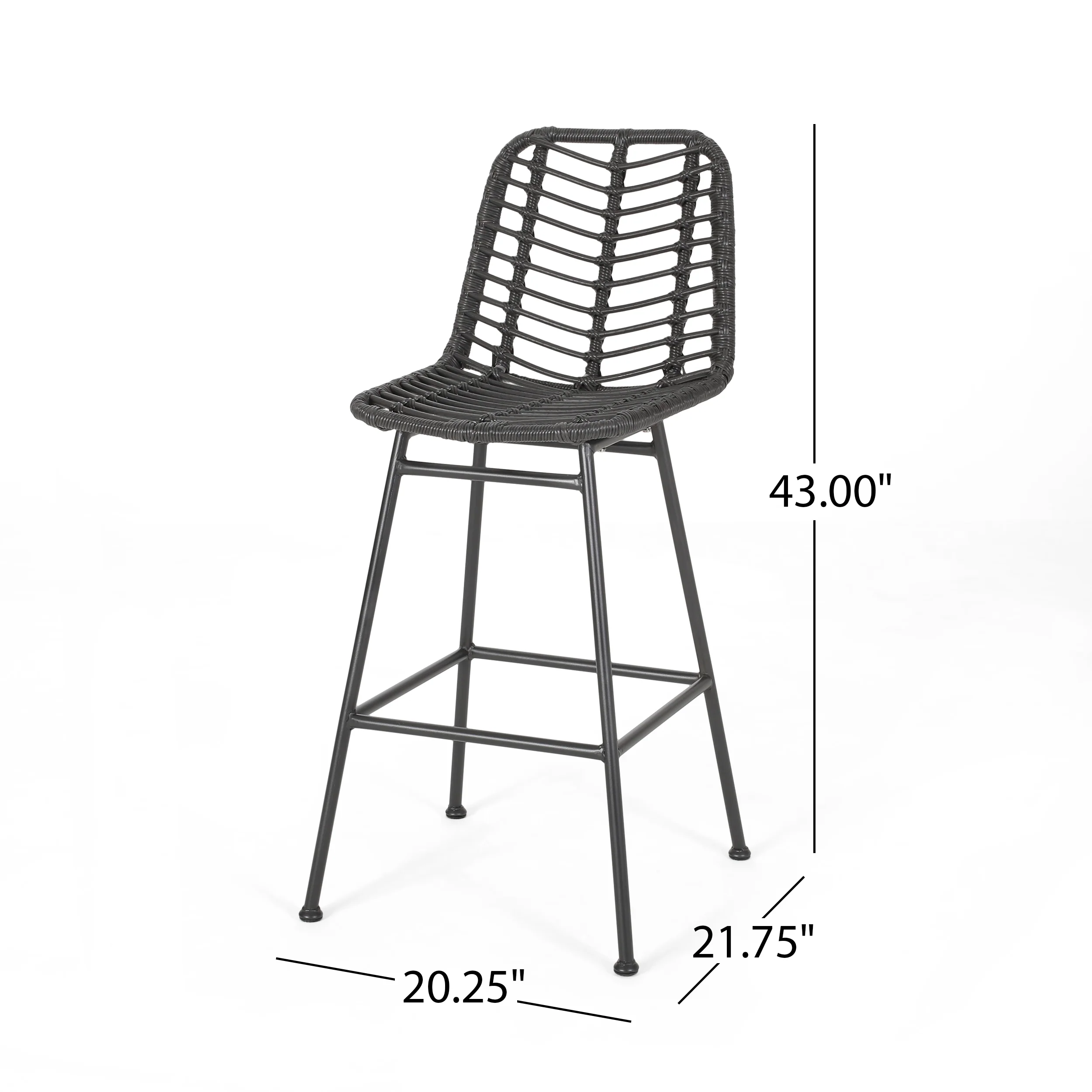 Kendal Outdoor Wicker Barstools (Set of 4) - furnishings