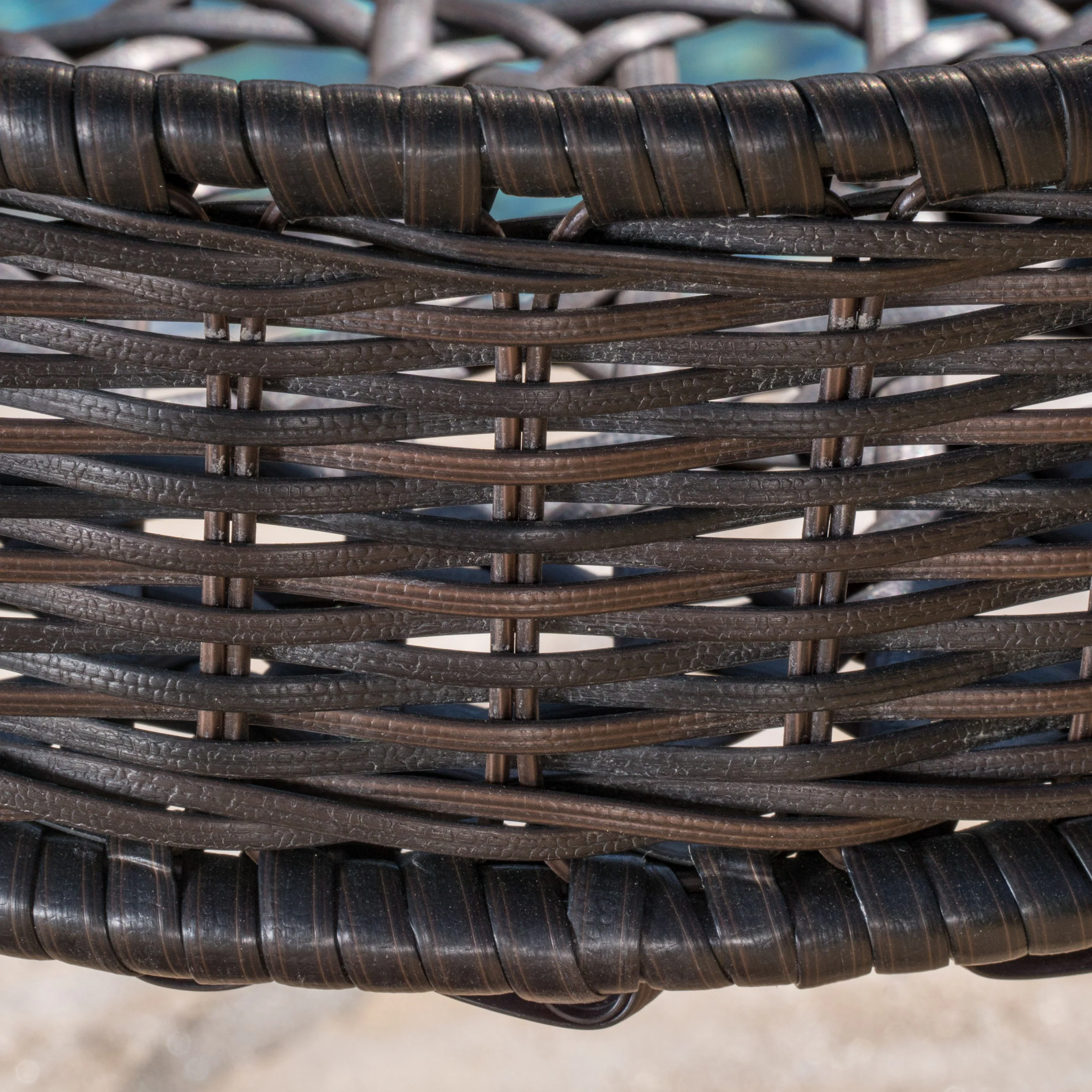 Clementine Outdoor Multibrown Wicker 3pc Bistro Set - furnishings