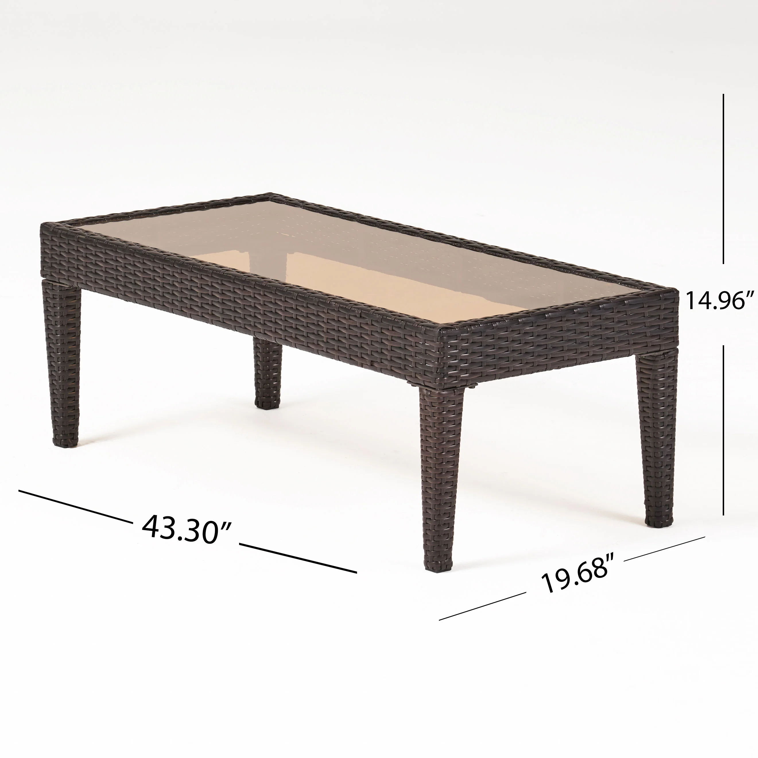 Aspen Outdoor Wicker Loveseat and Coffee Table with Cushions - furnishings