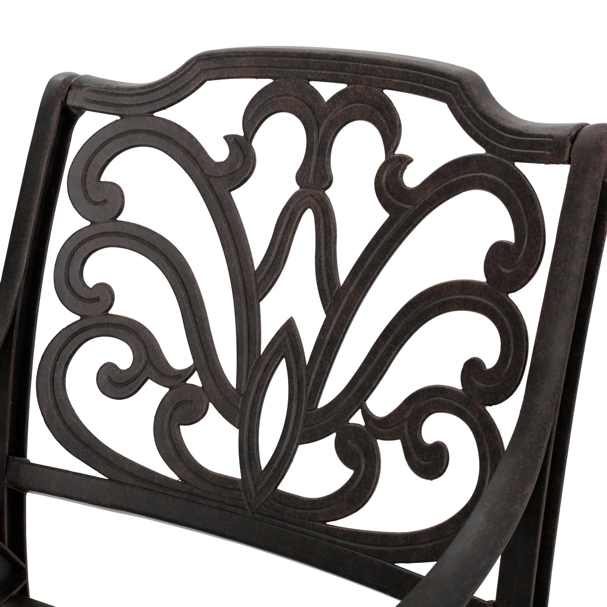 Fonzo Outdoor Bronze Cast Aluminum Dining Chairs (Set of 2) - furnishings