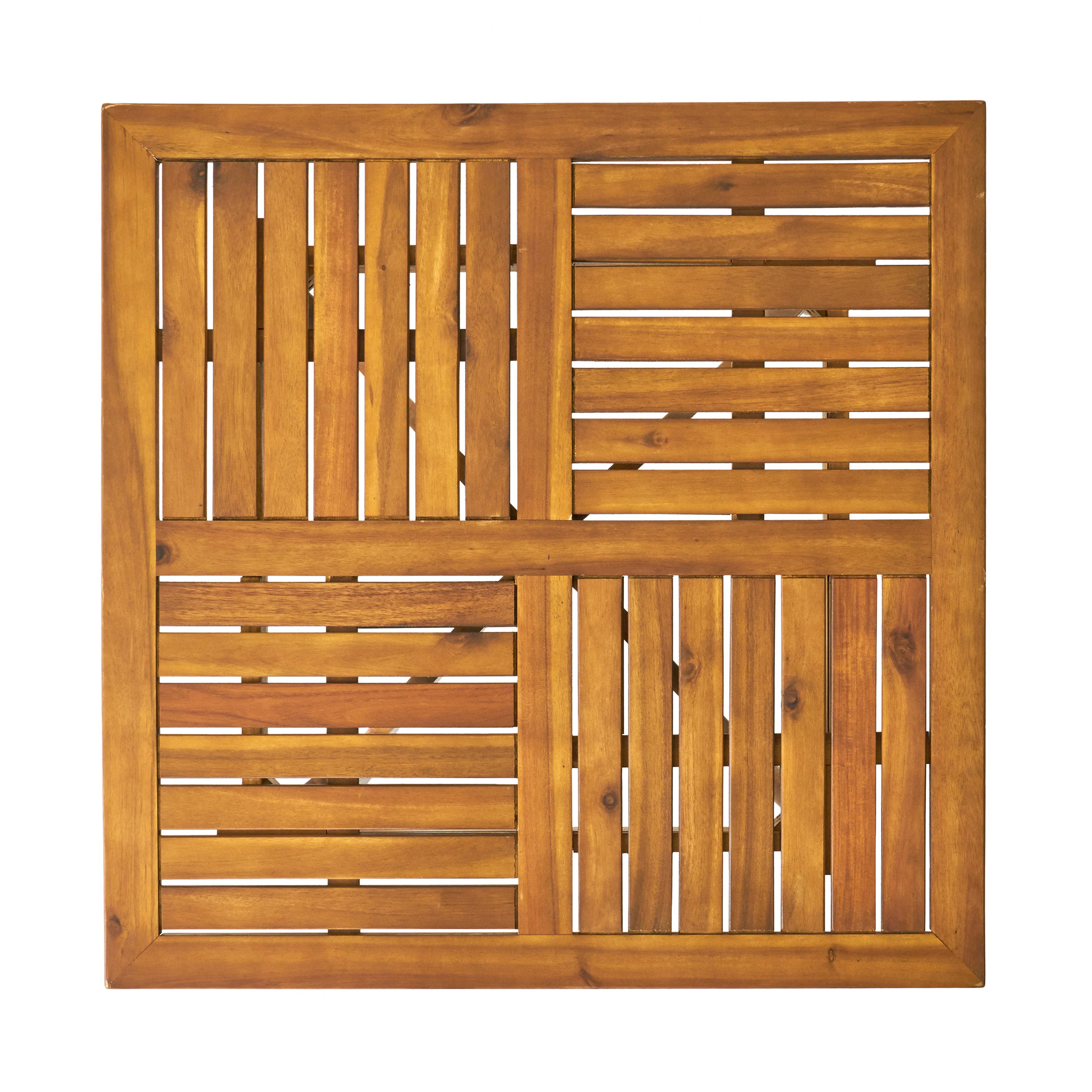 Baia Outdoor Acacia Wood Square Dining Table - furnishings