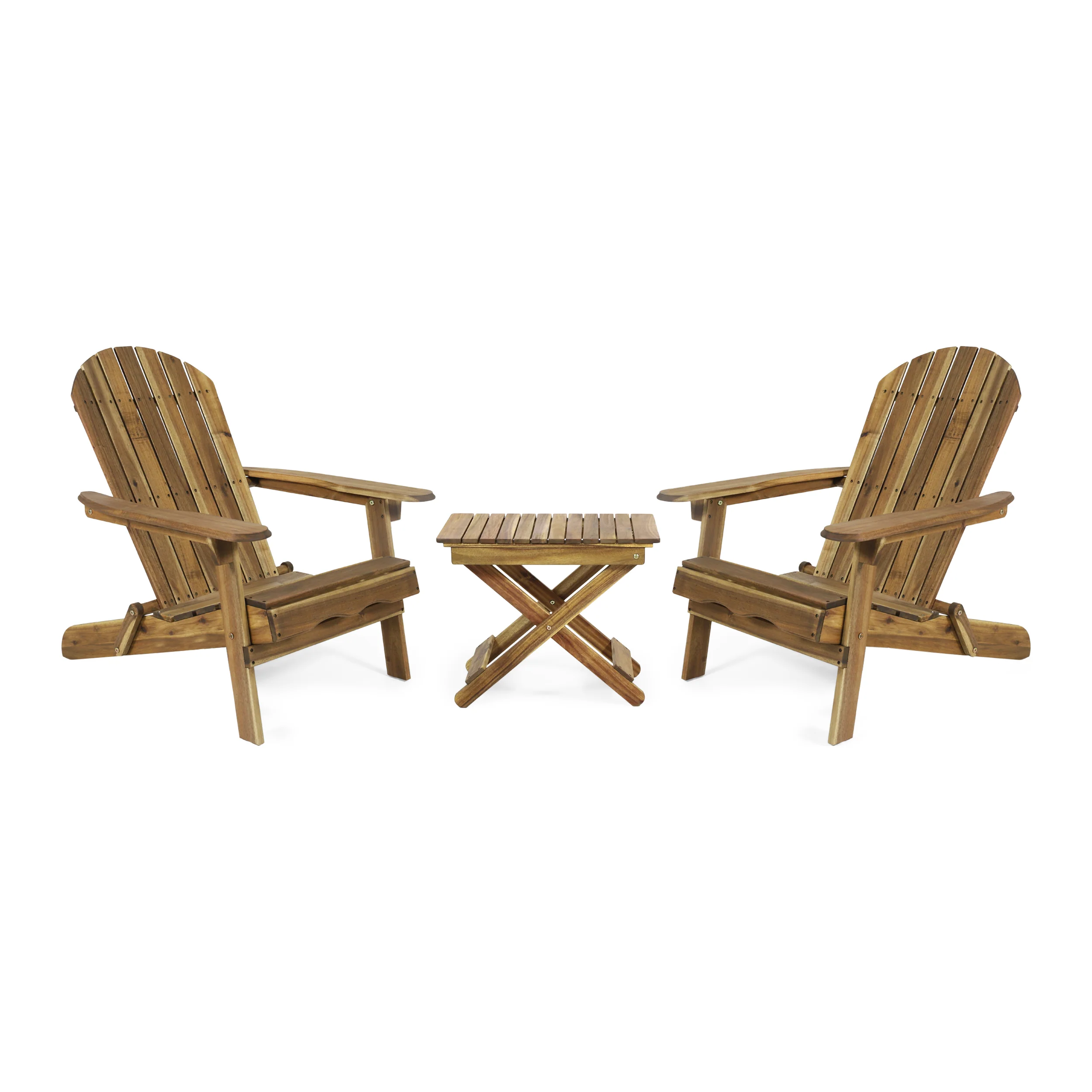 Reed Outdoor 2 Seater Acacia Wood Chat Set - furnishings