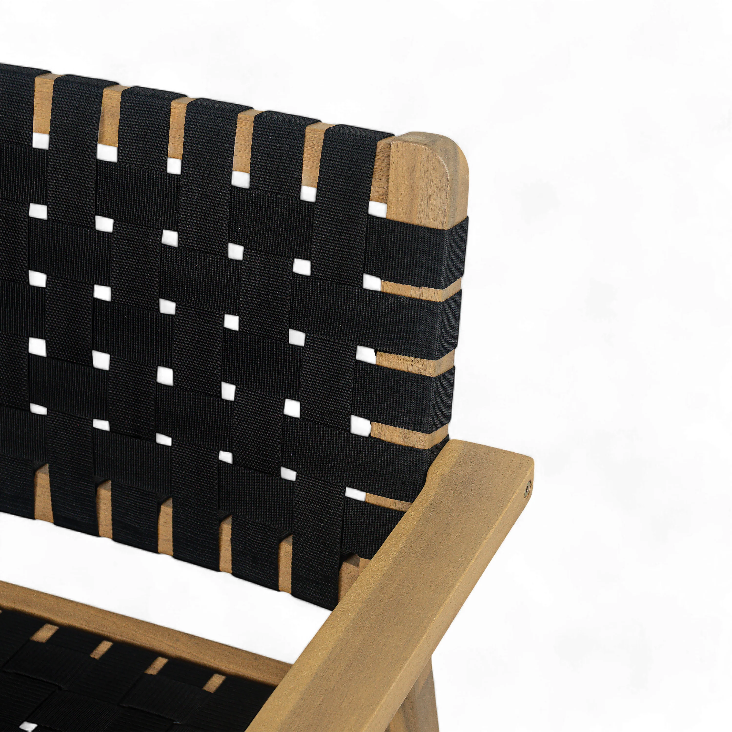 Finnley Modren Outdoor Lounge Chair with Woven Rope - furnishings