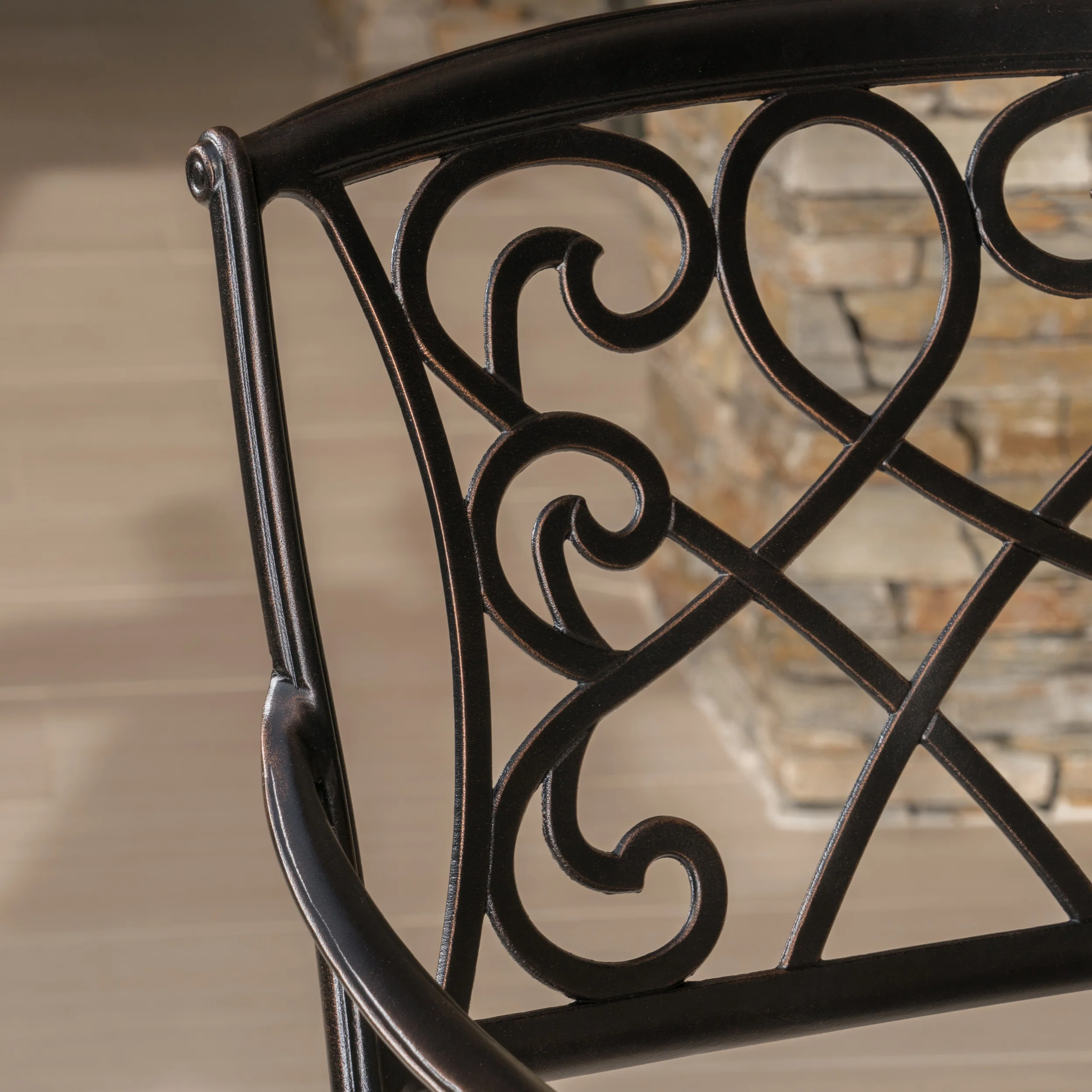 Paris 30-Inch Cast Aluminum Swivel Bar Stool (Set of 2) - furnishings