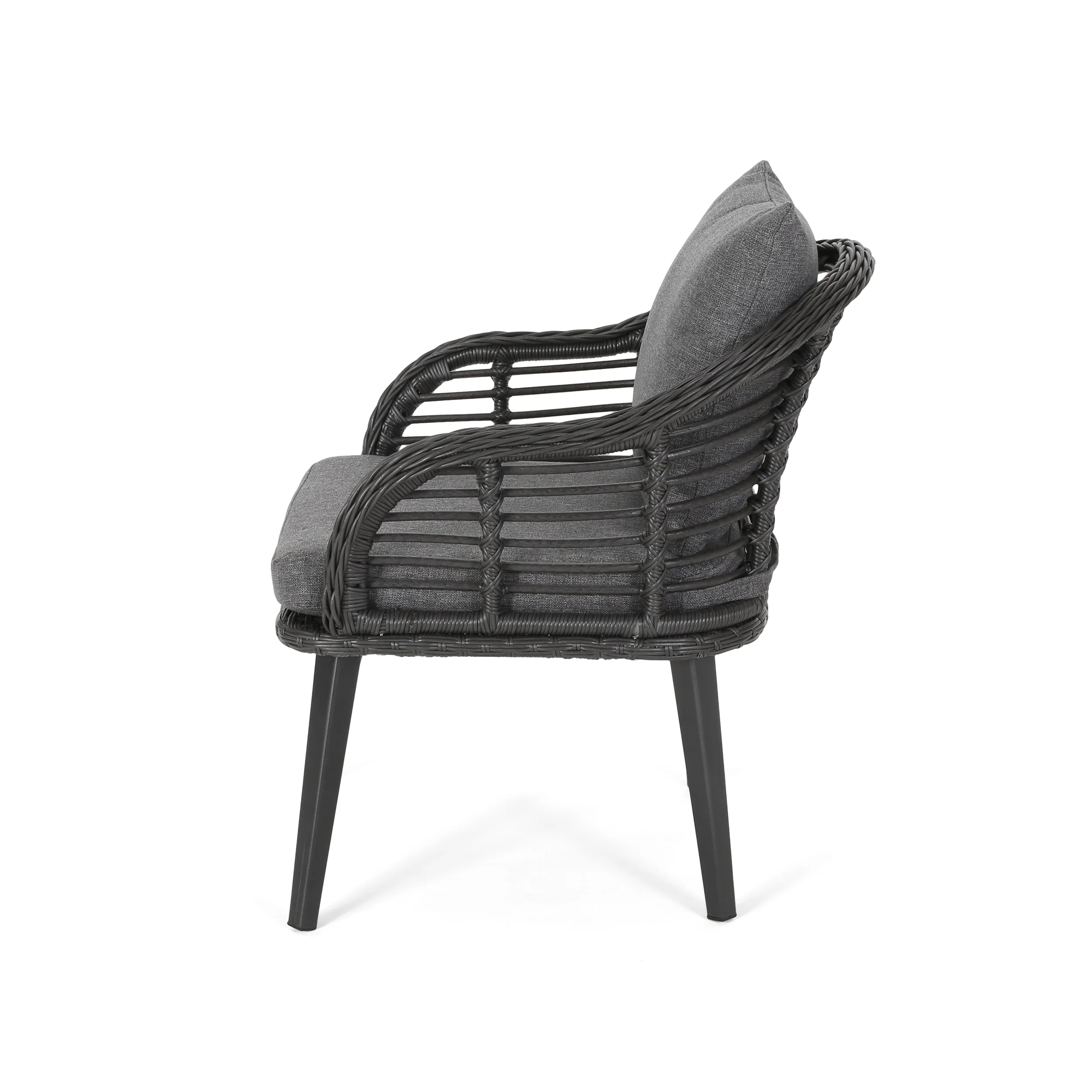 Madison Outdoor Wicker Club Chairs with Cushions (Set of 2) - furnishings